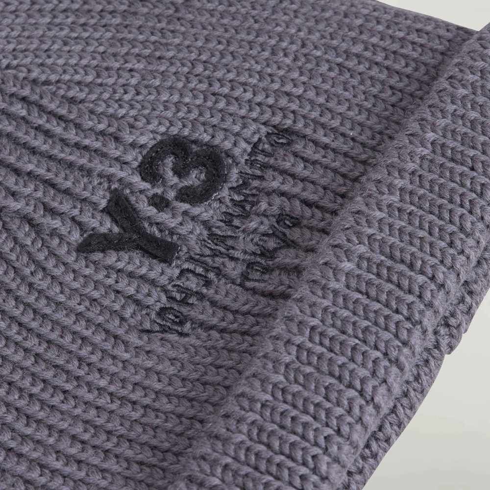 【 Y-3 CHUNKY KNIT BEANIE 羊毛毛帽 - 灰 】
