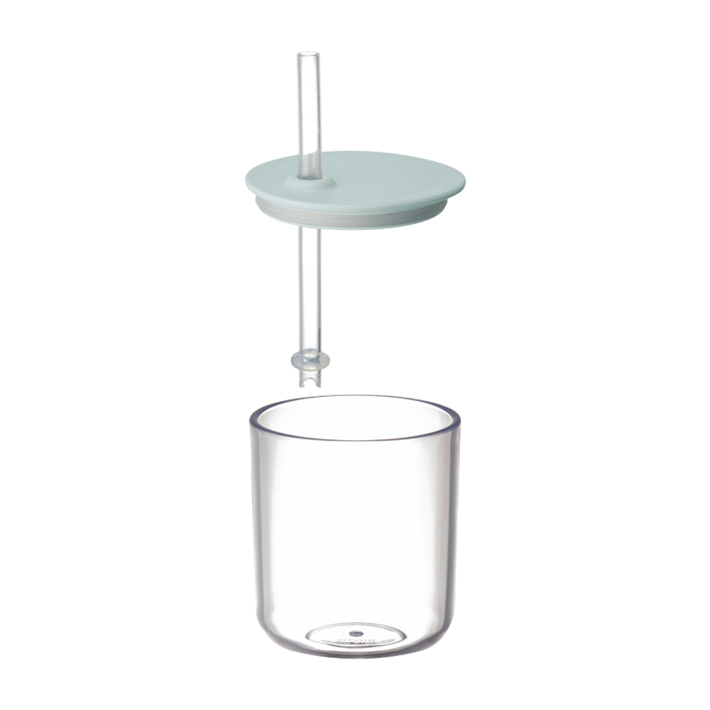 KINTO-BONBO 吸管杯,吸管尾端拱型設計能輕鬆啜飲