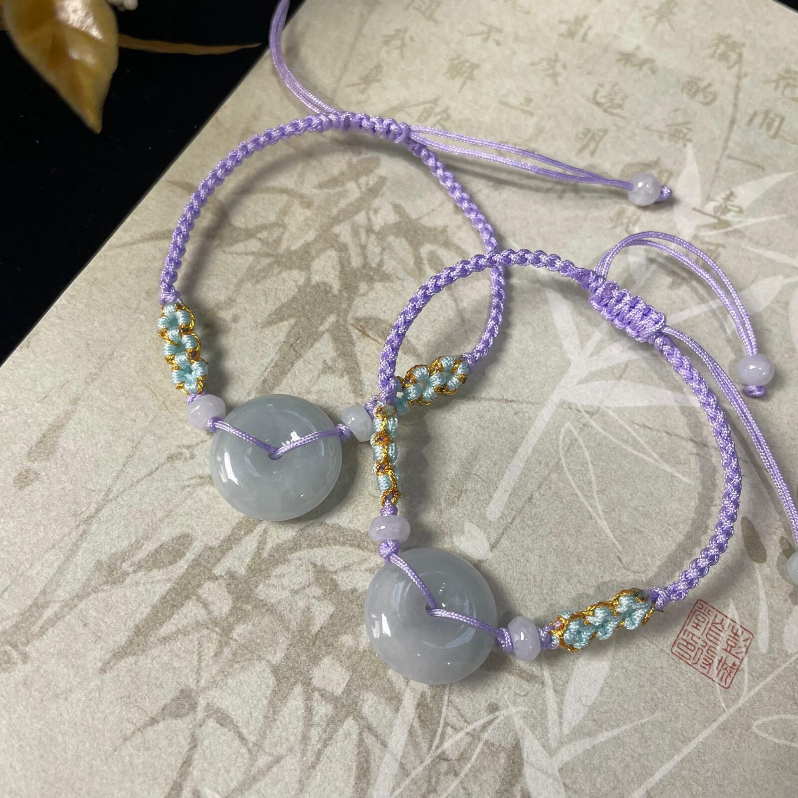 【直播】LL010514 花辮翡翠平安扣手繩 (BR243 )