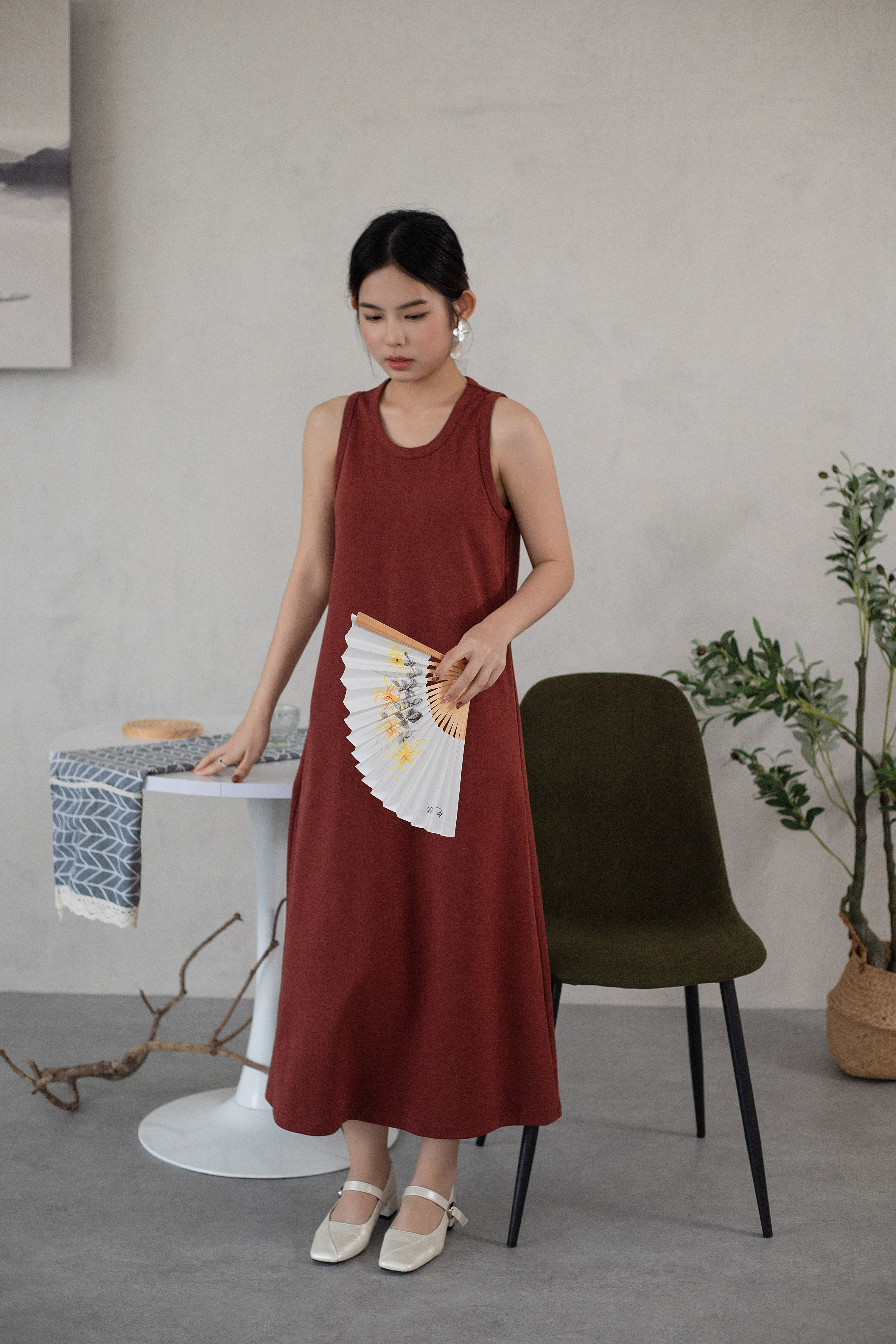 Yumo A line Dress Redwood -2616DLRED