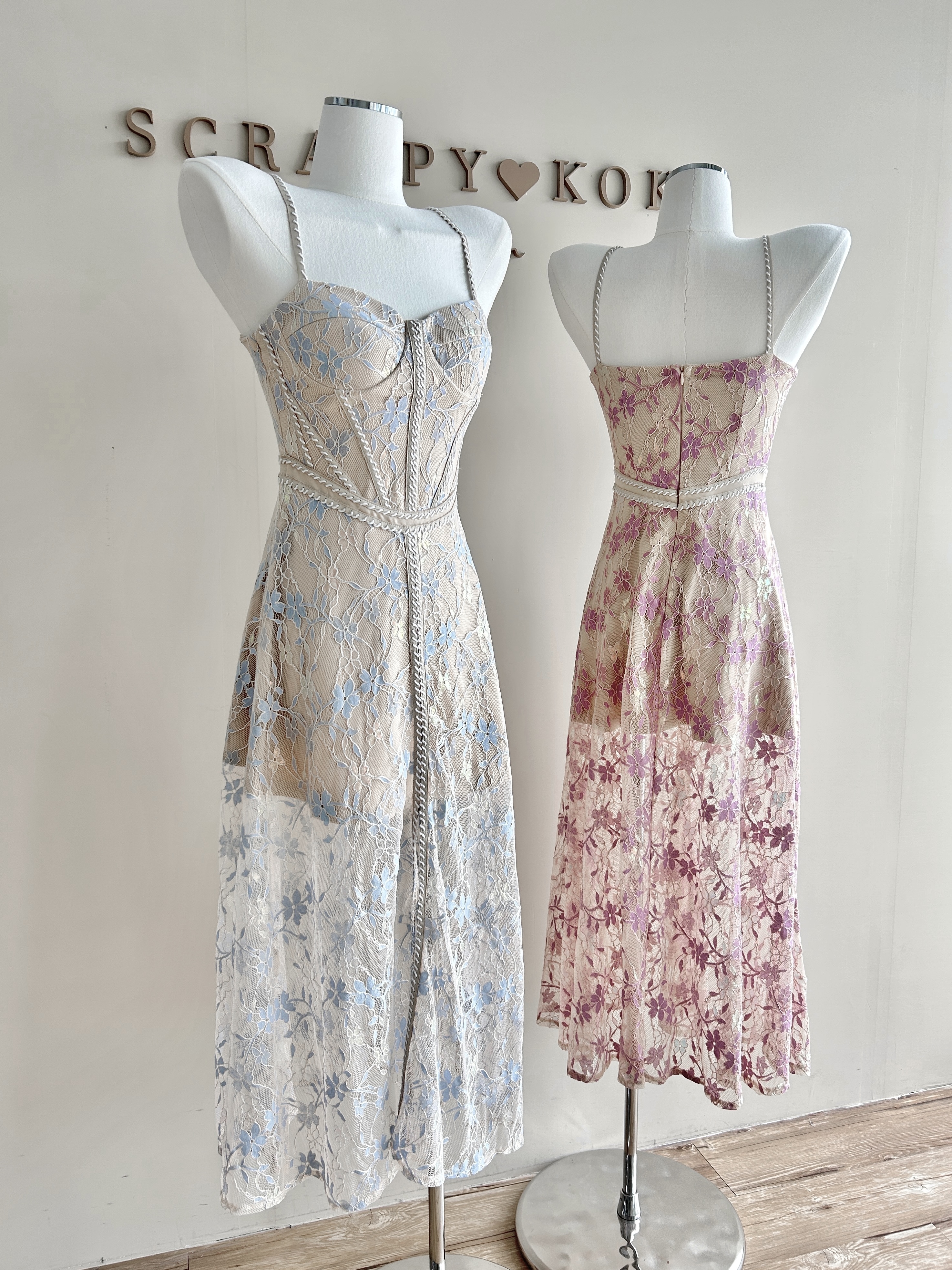 Dawn Garden 普羅旺斯花園 細肩帶前開衩洋裝