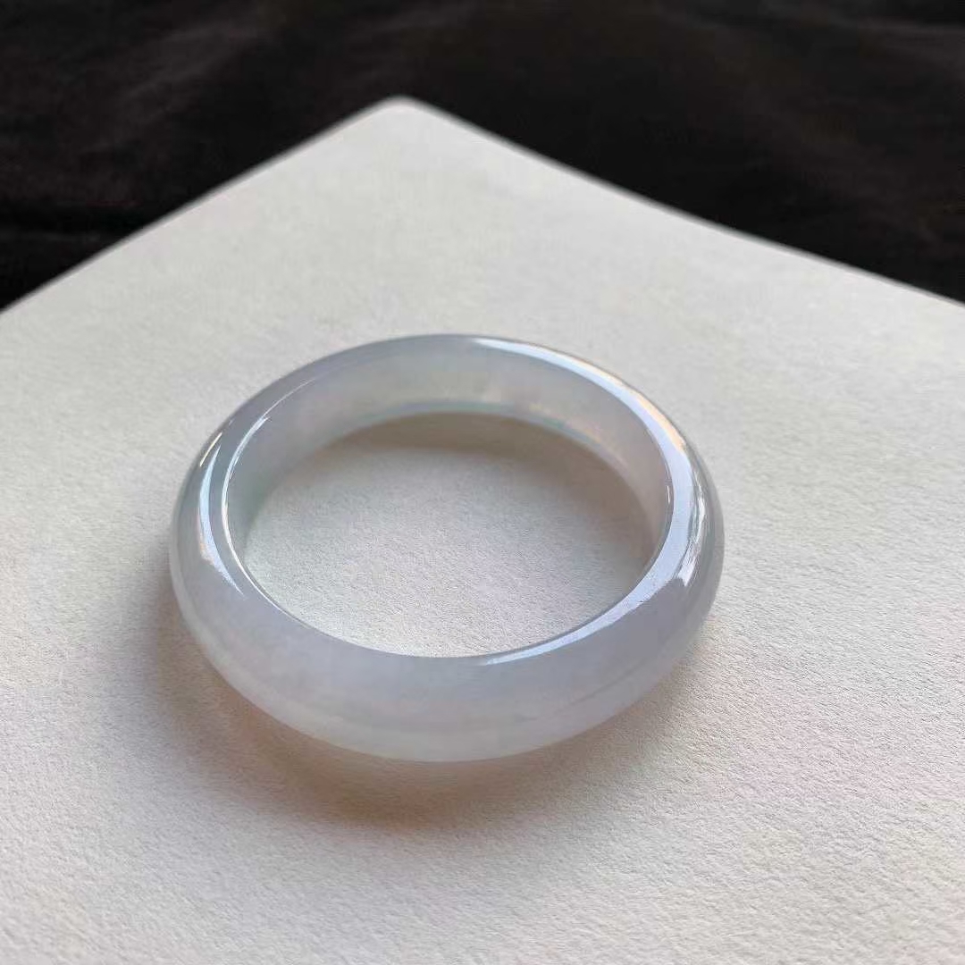 翡翠冰種晴正圈手鐲,天然翡翠A玉, 緬甸玉, Jade, Jadeite