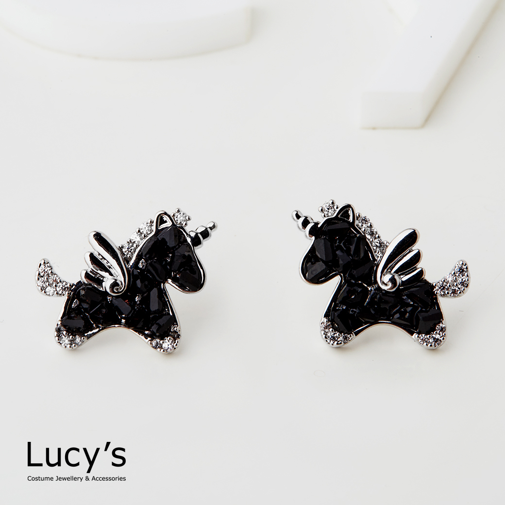 飛天獨角獸 耳環 (二色) (129288/129289)