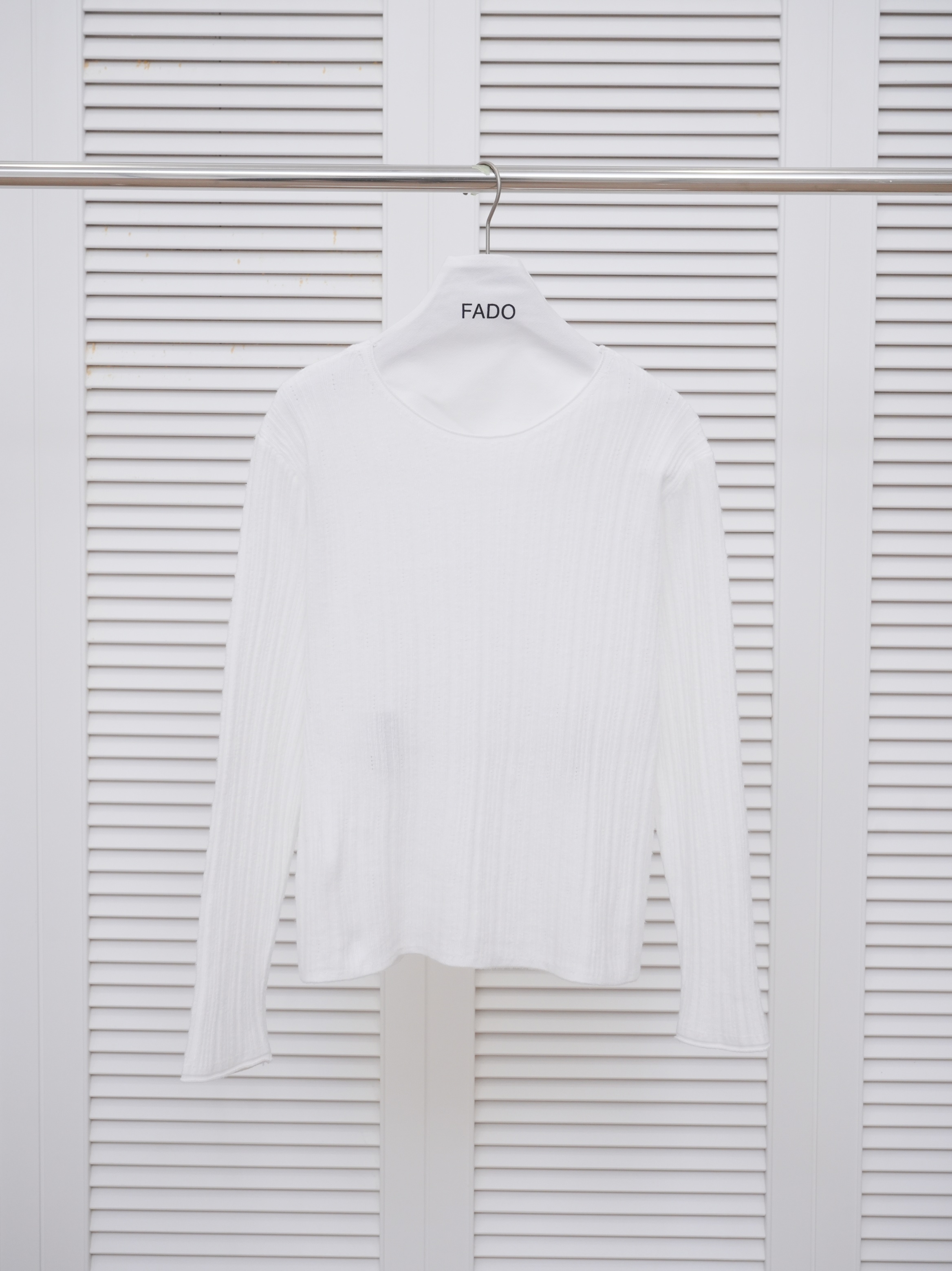 法朵Fado shop｜ 直坑紋柔軟圓領針織衫 (S-L都可以穿) 011A479 五色