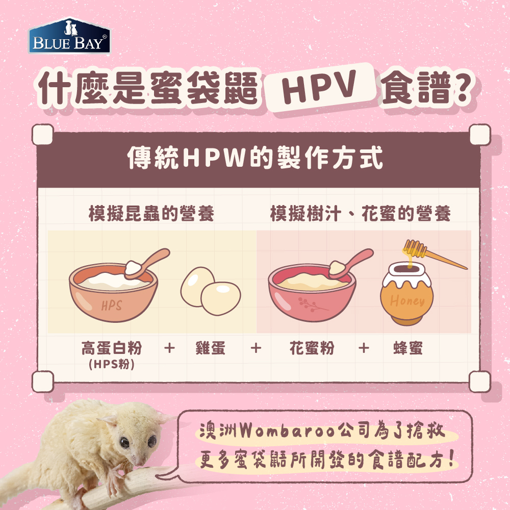 什麼是蜜袋鼯「HPW」食譜？