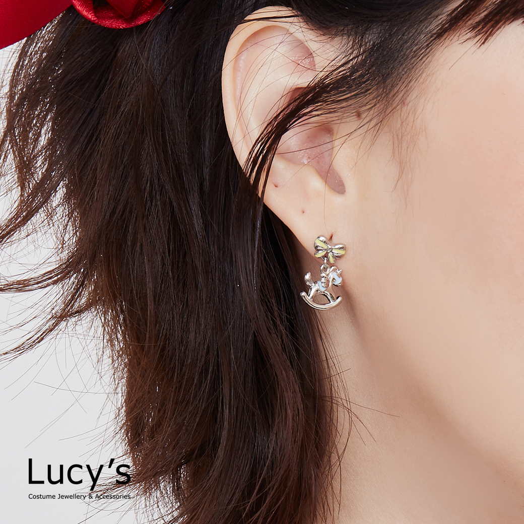 粉嫩飛馬 耳環 (二色) (129102/129103)