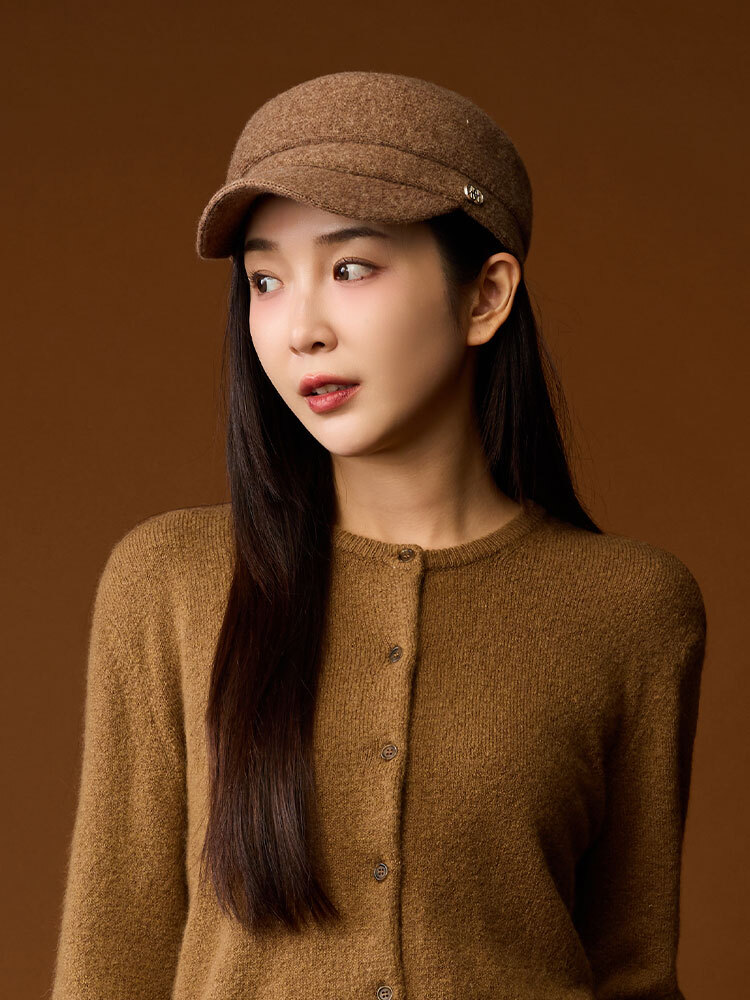 OH!HER 復古平頂鴨舌帽2505（30.2%羊毛）