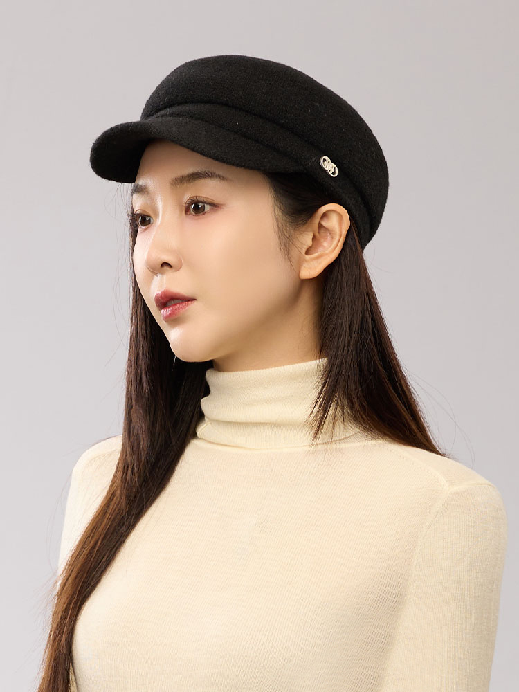 OH!HER 復古平頂鴨舌帽2505（30.2%羊毛）