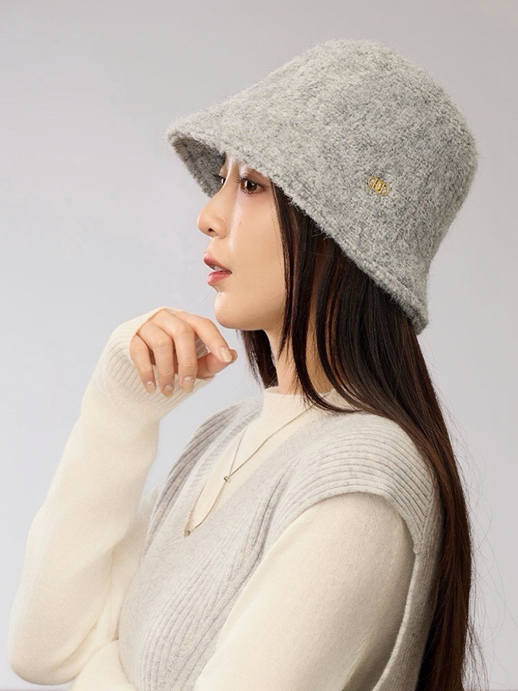 OH!HER 雲絨感漸層可調式漁夫帽 2507（9%羊毛）