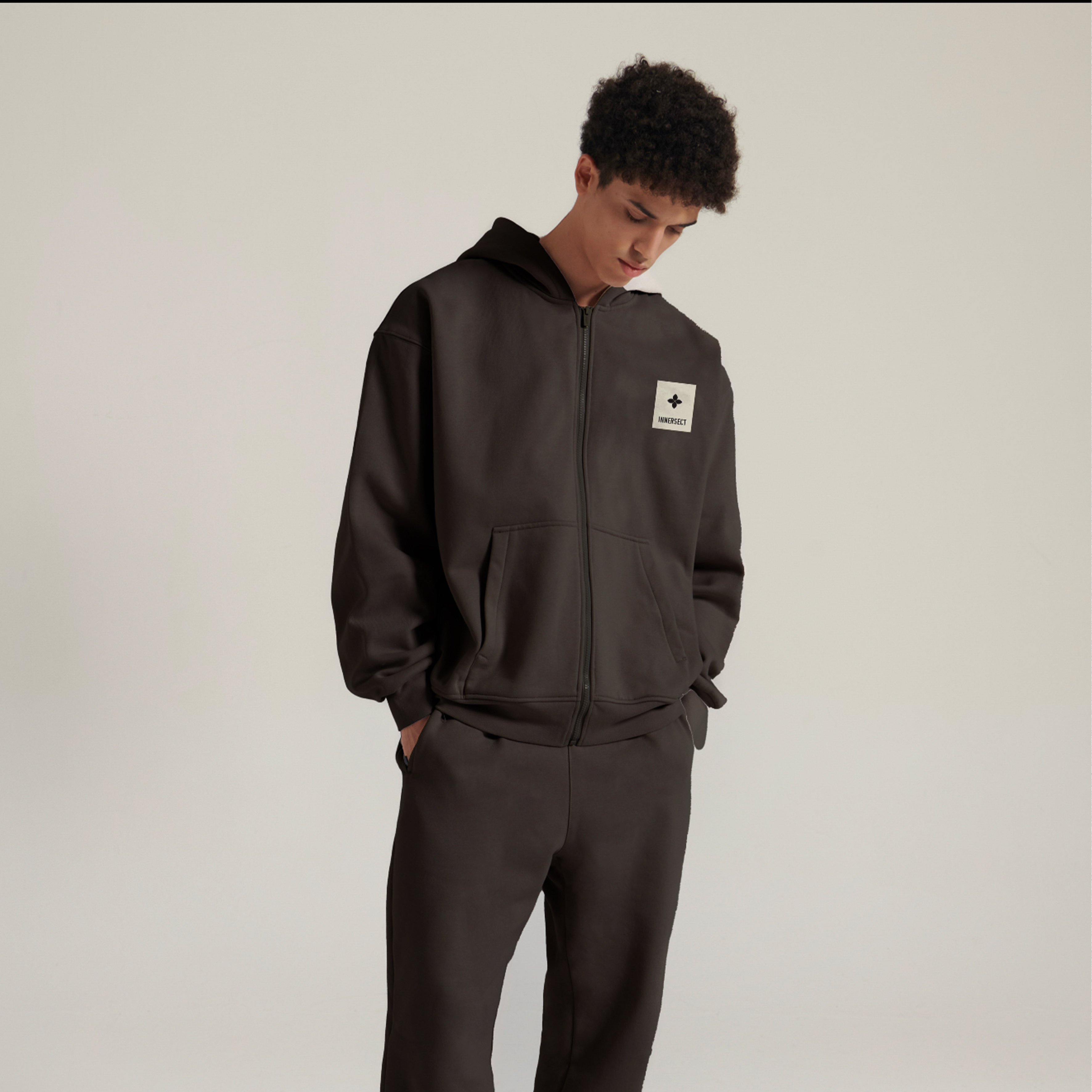 預購1/30前抵台 INNERSECT 三生萬物 3小花 連帽外套 帽TEE 帽踢 灰色【INN25FWTHD612】