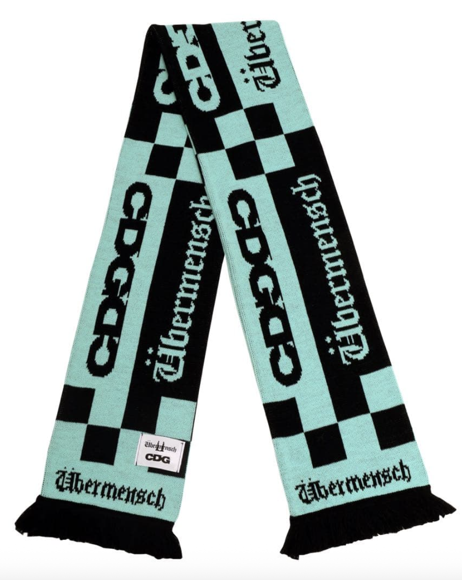 現貨┃英國製 CDG x G-DRAGON GD Übermensch Checkred Stole 格子 圍巾 薄荷綠
