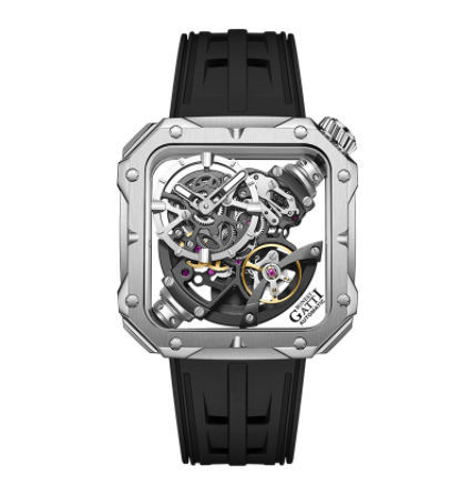 預購款【Bonest Gatti】King device系列 BG4001 機械錶 透視 方形 鏤空 陀飛輪 全自動 腕錶