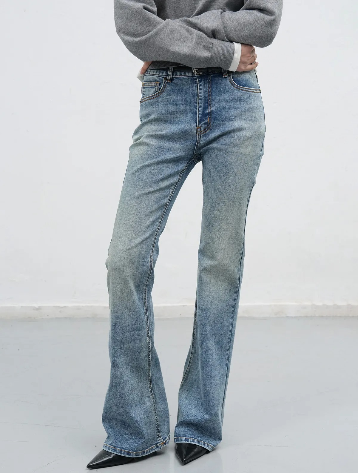 General Idea Bootcut Washed Denim Pants