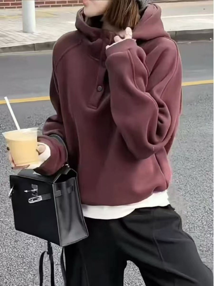 柔軟不厚重・一穿就有精神的內抓絨連帽大學T ⚡闆娘推薦 搶手貨⚡