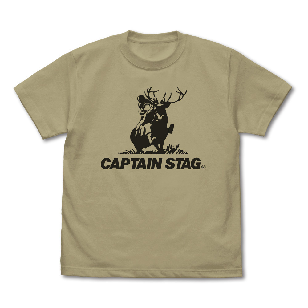 Cospa 011926 『ゆるキャン△』×キャプテンスタッグ Tシャツ [『ゆるキャン△』× キャプテンスタッグ] SAND KHAKI