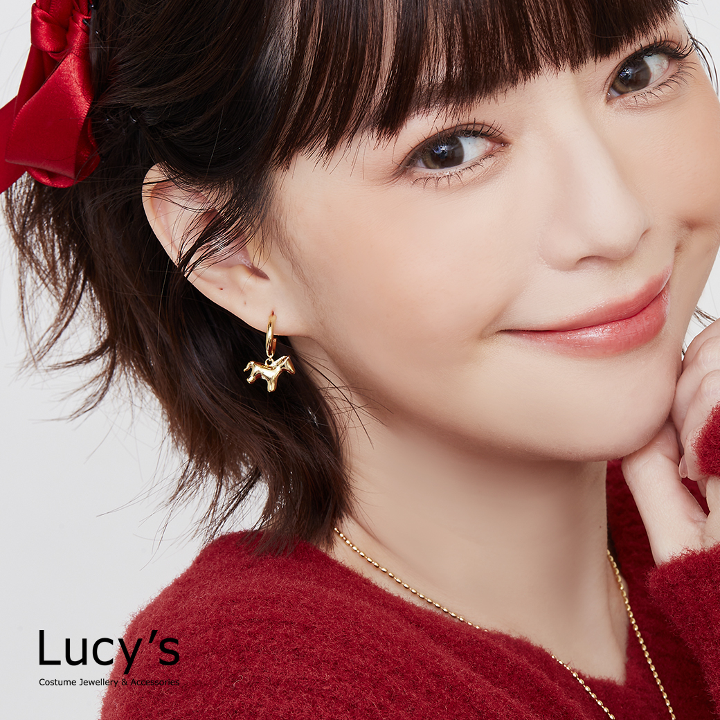 簡約小馬 耳環 (二色) (129303/129304)