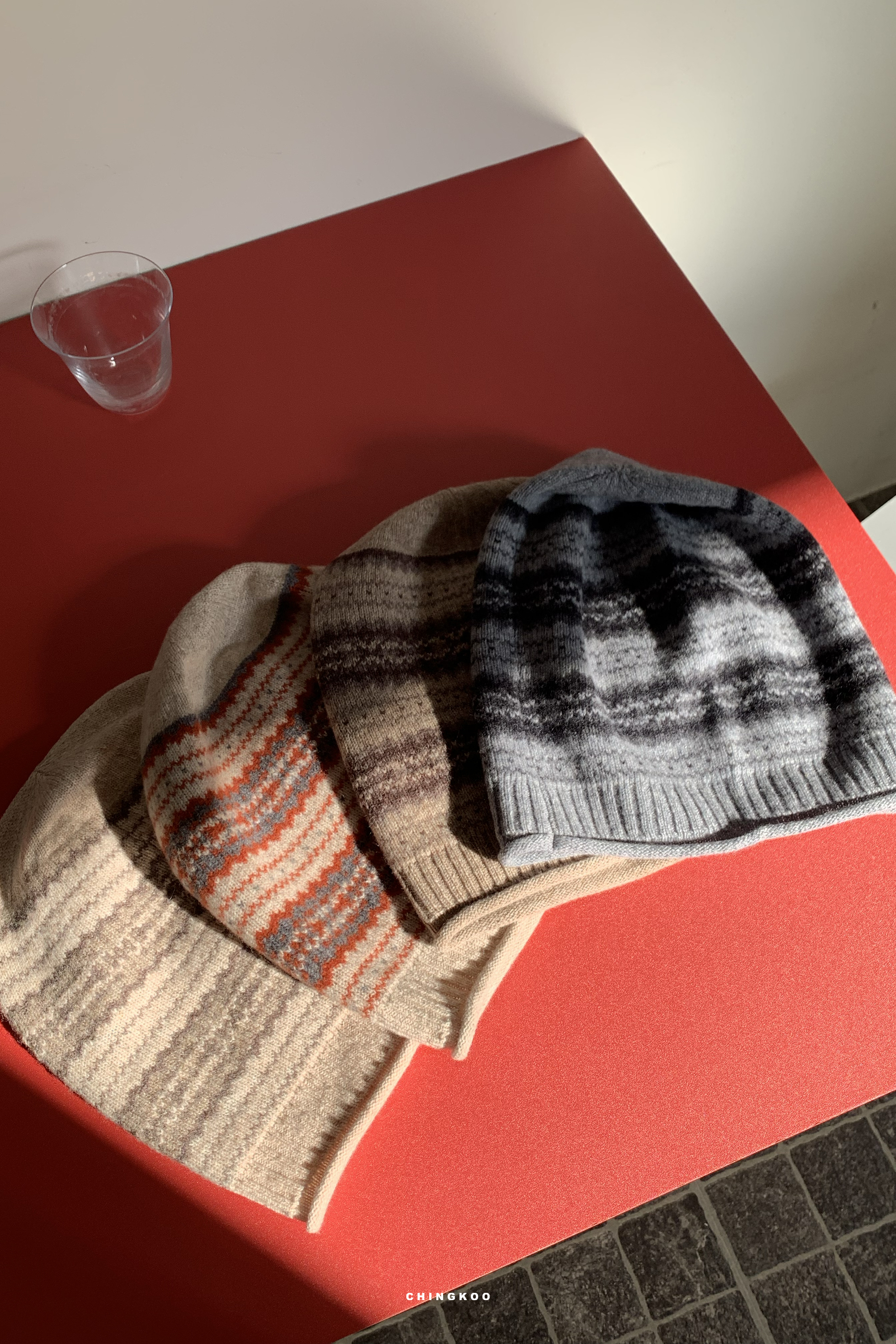 New Year｜大地色系圖騰堆堆帽 4色