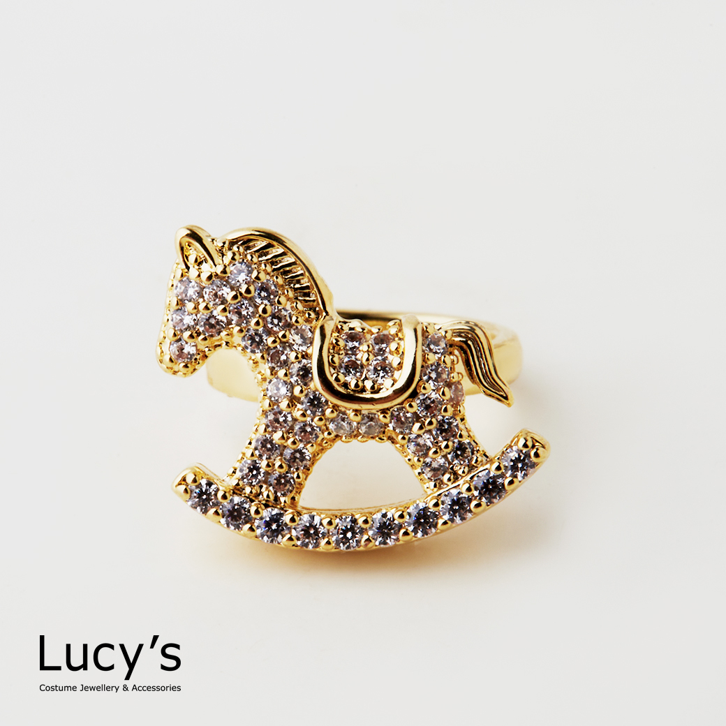 閃亮亮木馬 耳骨夾 (二色) (129100/129101)