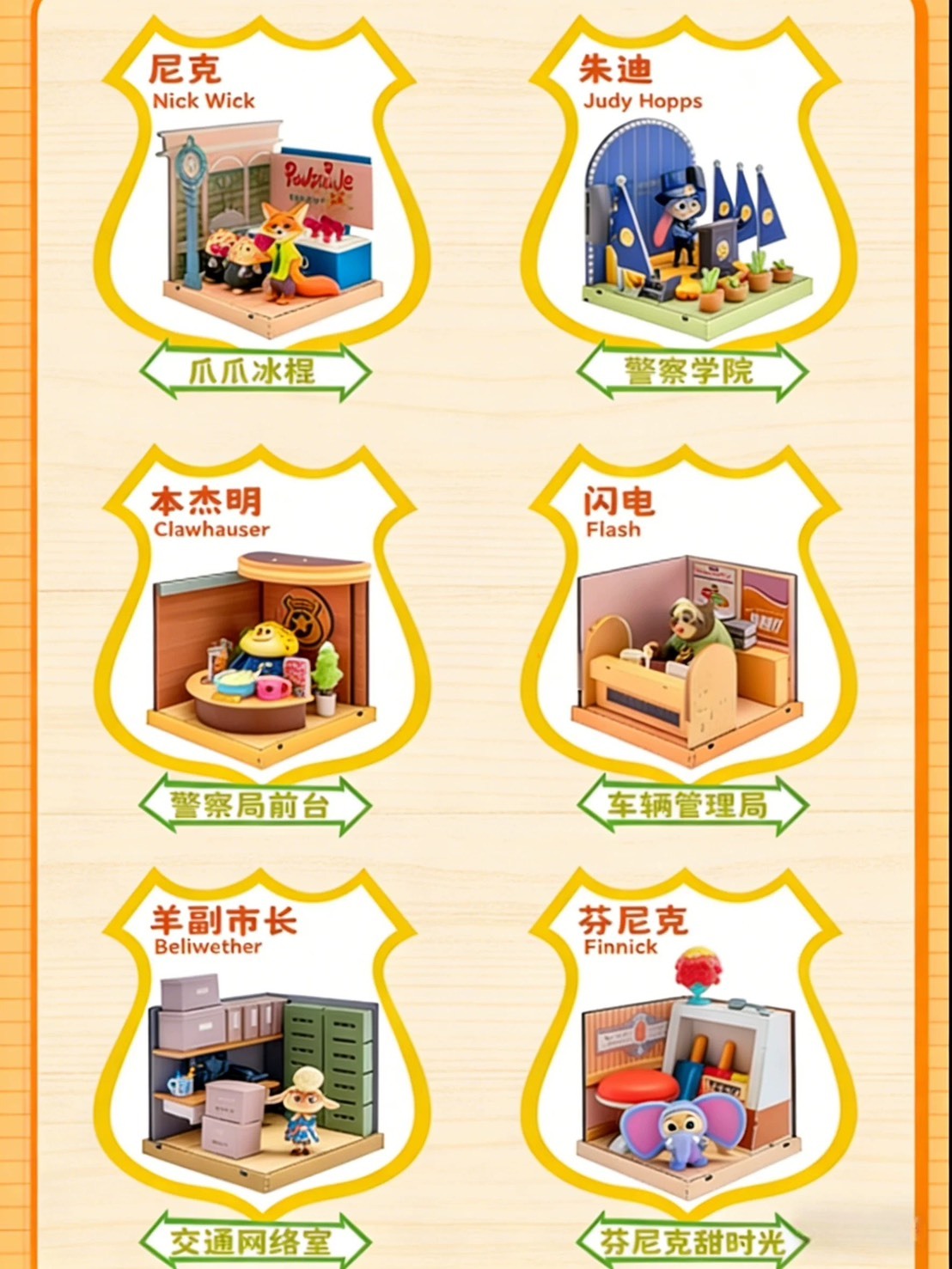 【動物方城市】DIY拼裝場景盲盒