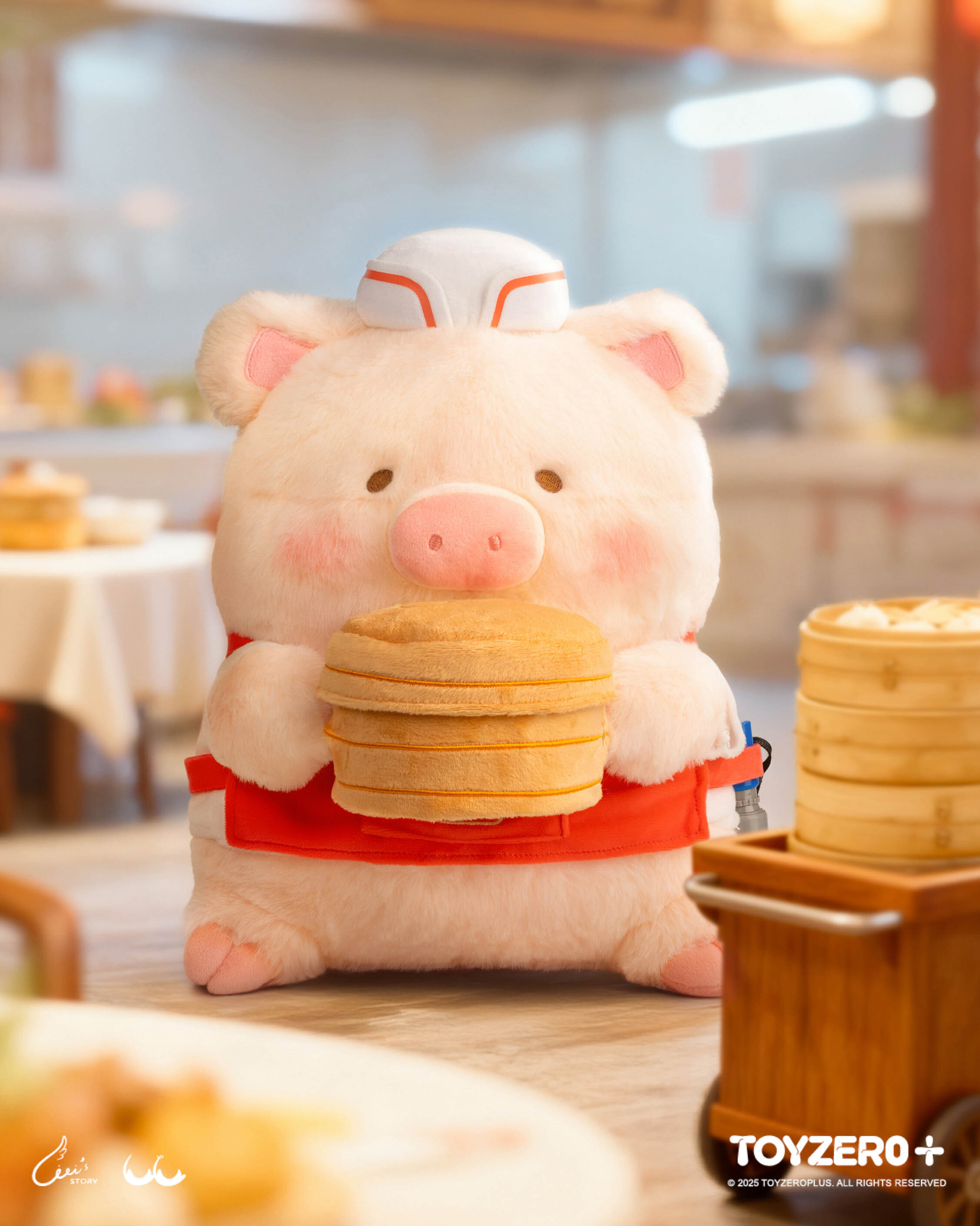 罐頭豬LuLu Lu家小館 - 茶樓職員Lu毛絨公仔