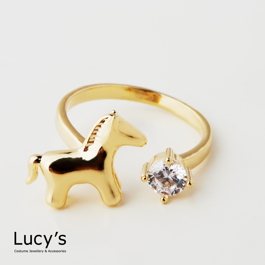 木馬星鑽 開口戒 (二色) (129301/129302)