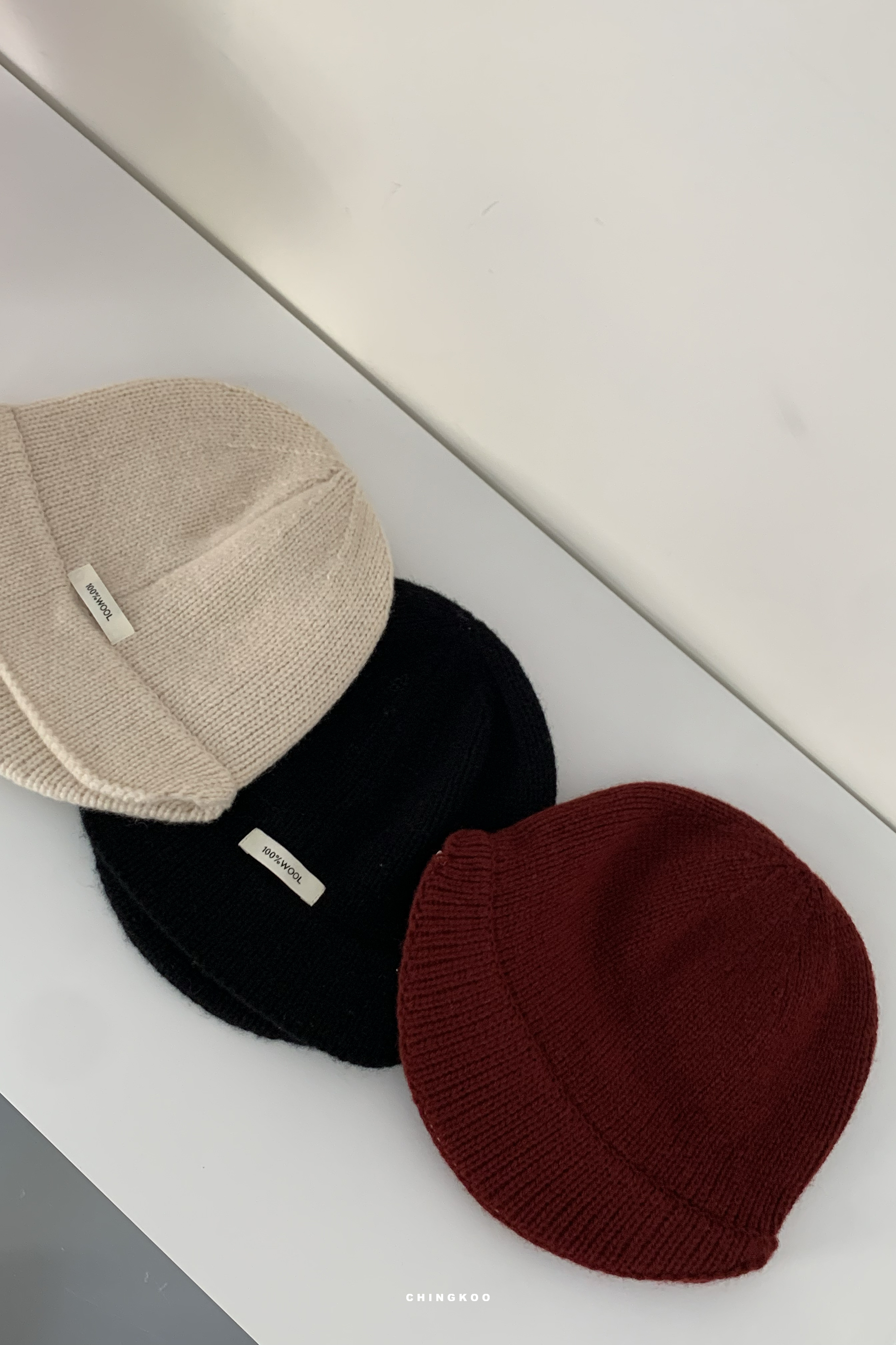 New Year｜素面雙帽簷百搭毛帽 3色