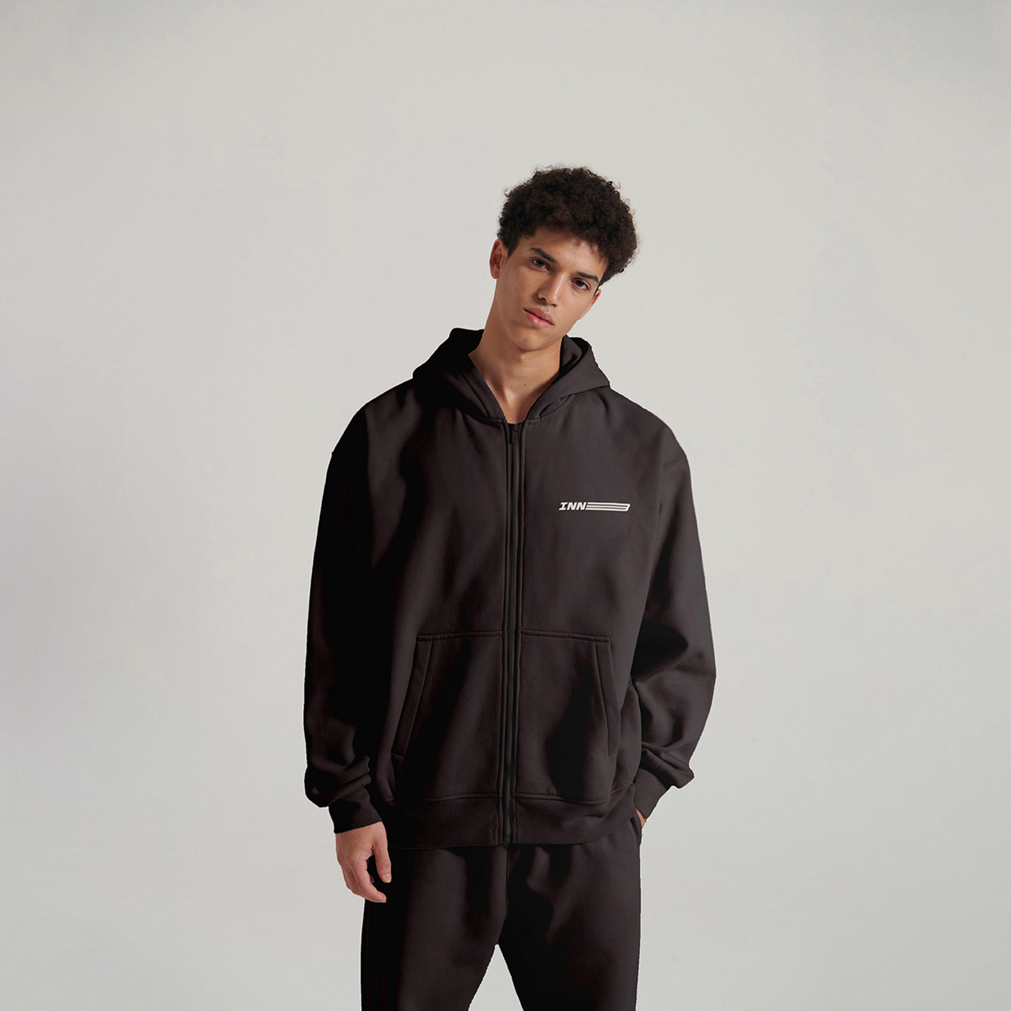 預購1/30前抵台 INNERSECT 三生萬物 開衫字母連帽外套 美式 潮牌 街頭 長袖 寬鬆【INN24FWTHD379】