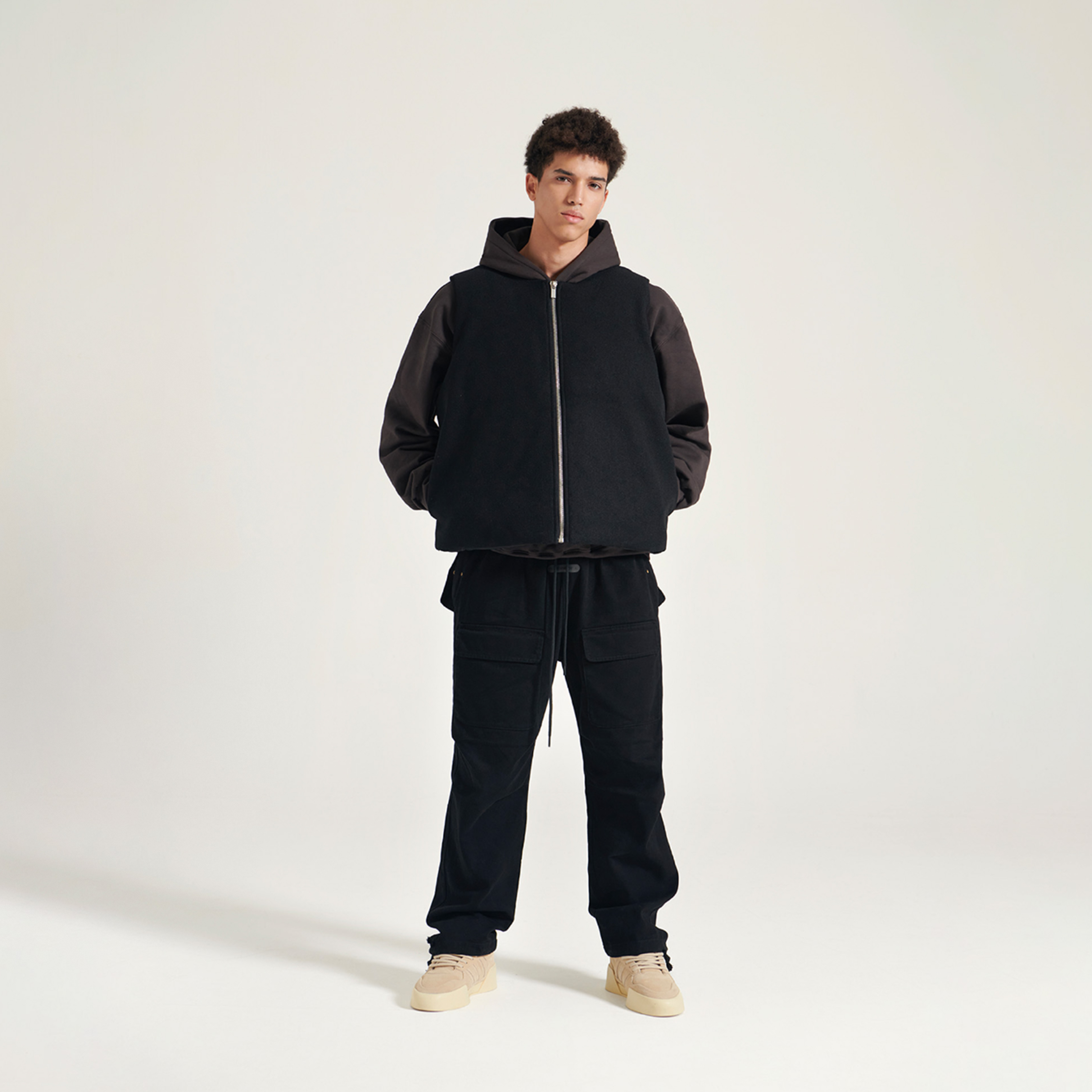 預購1/30前抵台 INNERSECT 三生萬物 素面鋪棉拉鍊背心 雙面穿 男女同款【INN24FWTVT158】