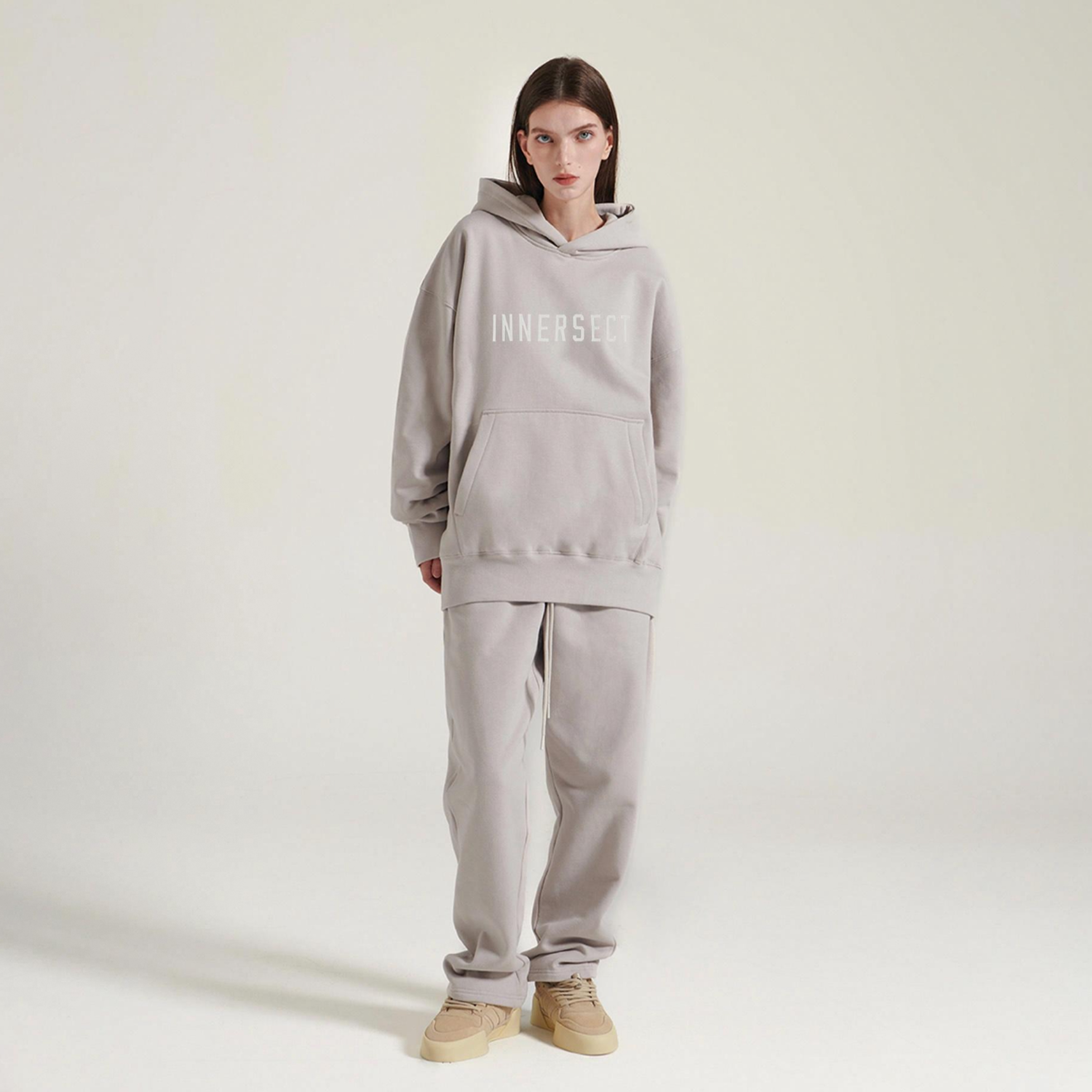 預購1/30前抵台 INNERSECT 三生萬物 印花 字母LOGO 循環標 連帽上衣 帽TEE 帽踢【INN24FWTHD141】