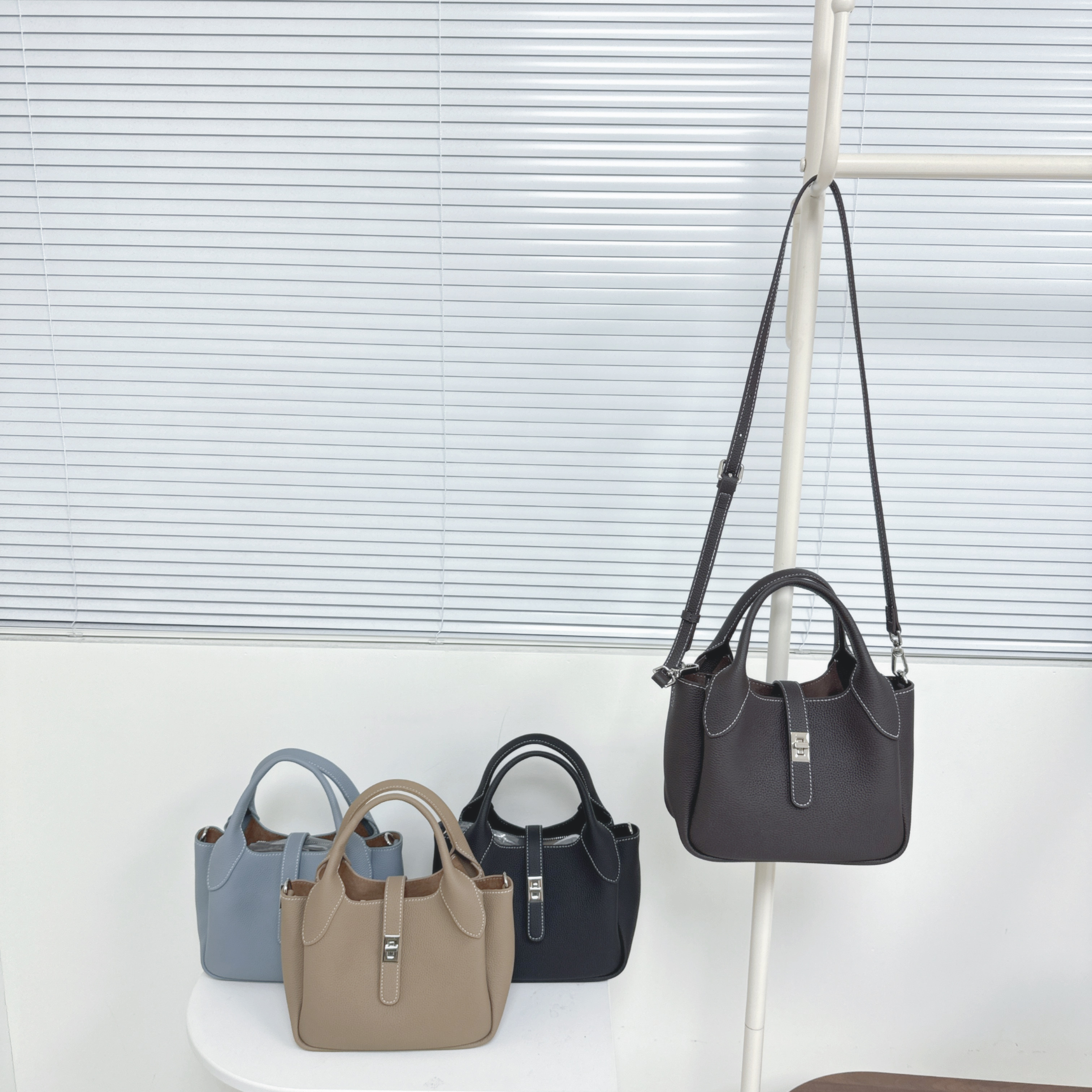 【Hoi2推介】真皮牛皮荔枝紋手提袋