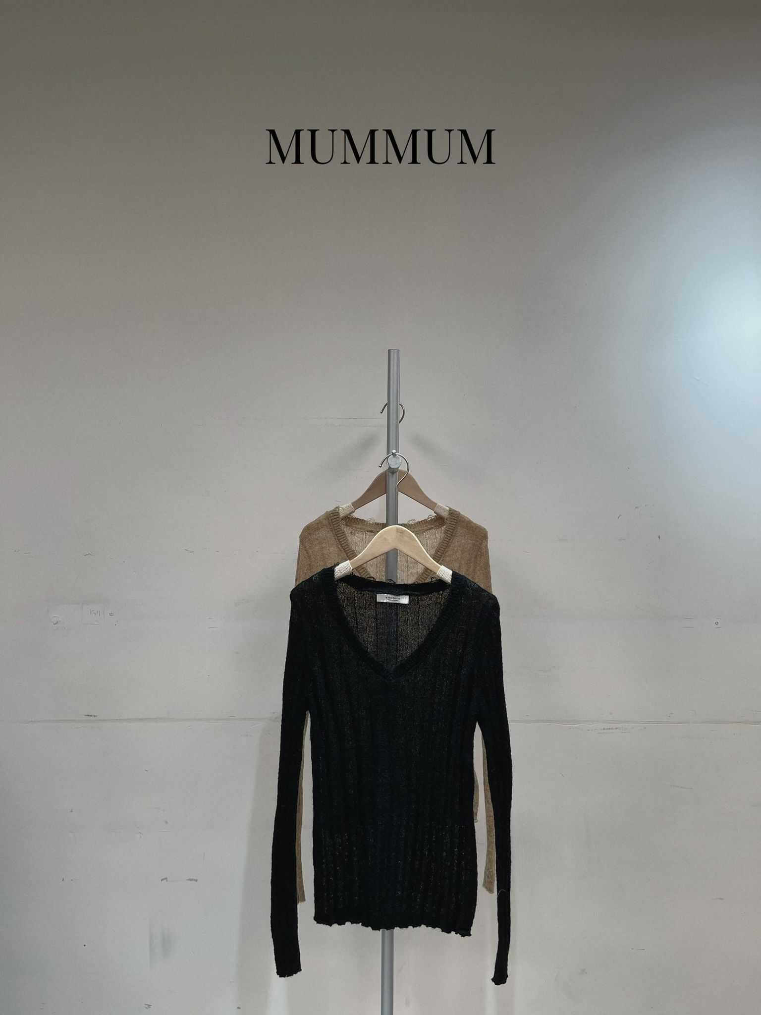 0213071a/V領有彈性修身針織上衣 38/38/24