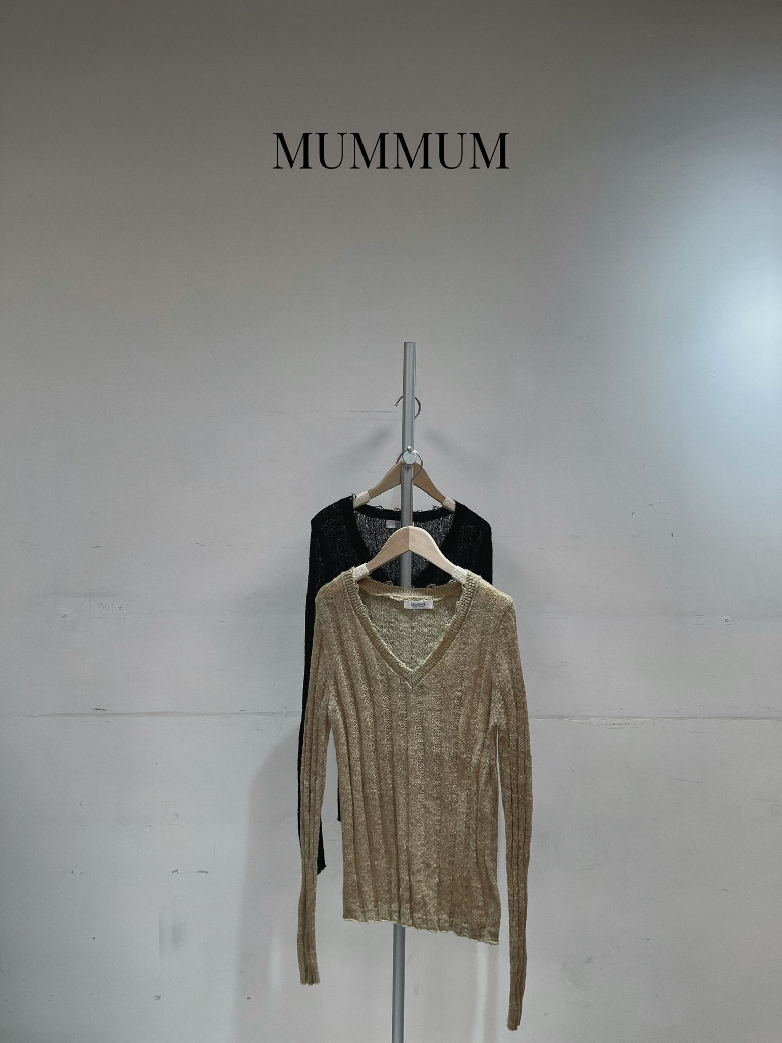 0213071a/V領有彈性修身針織上衣 38/38/24