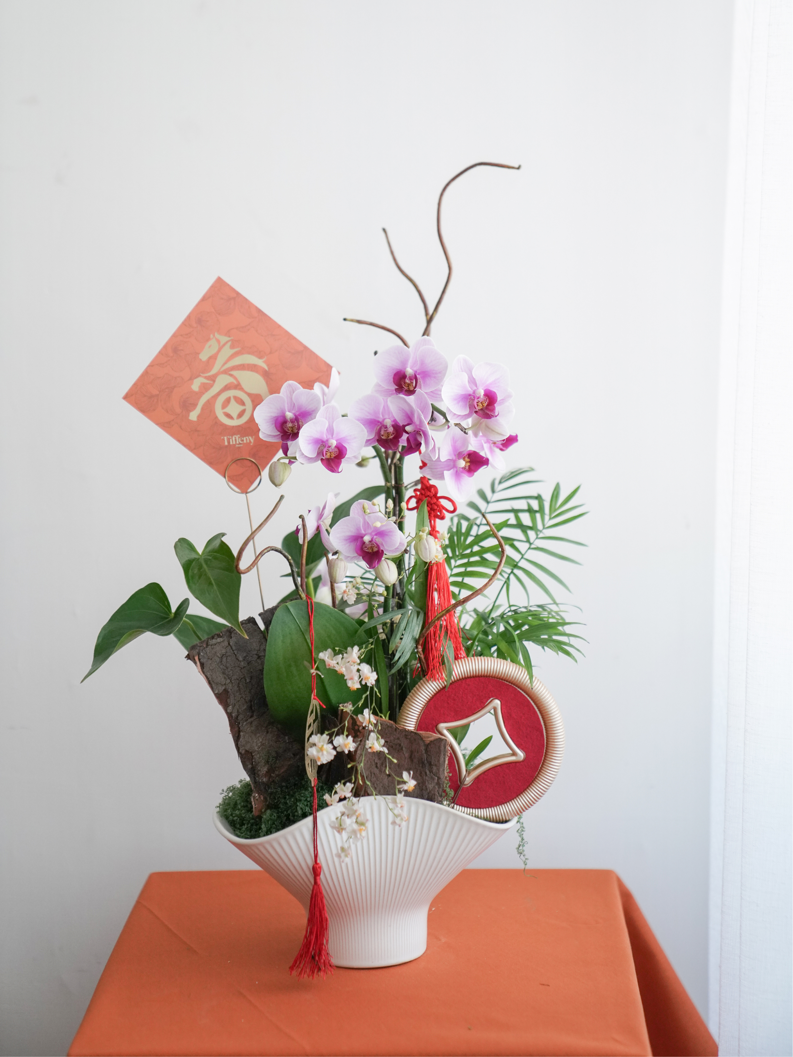 福馬 ·蝴蝶蘭聚寶瓮 新年蘭花 新年花禮