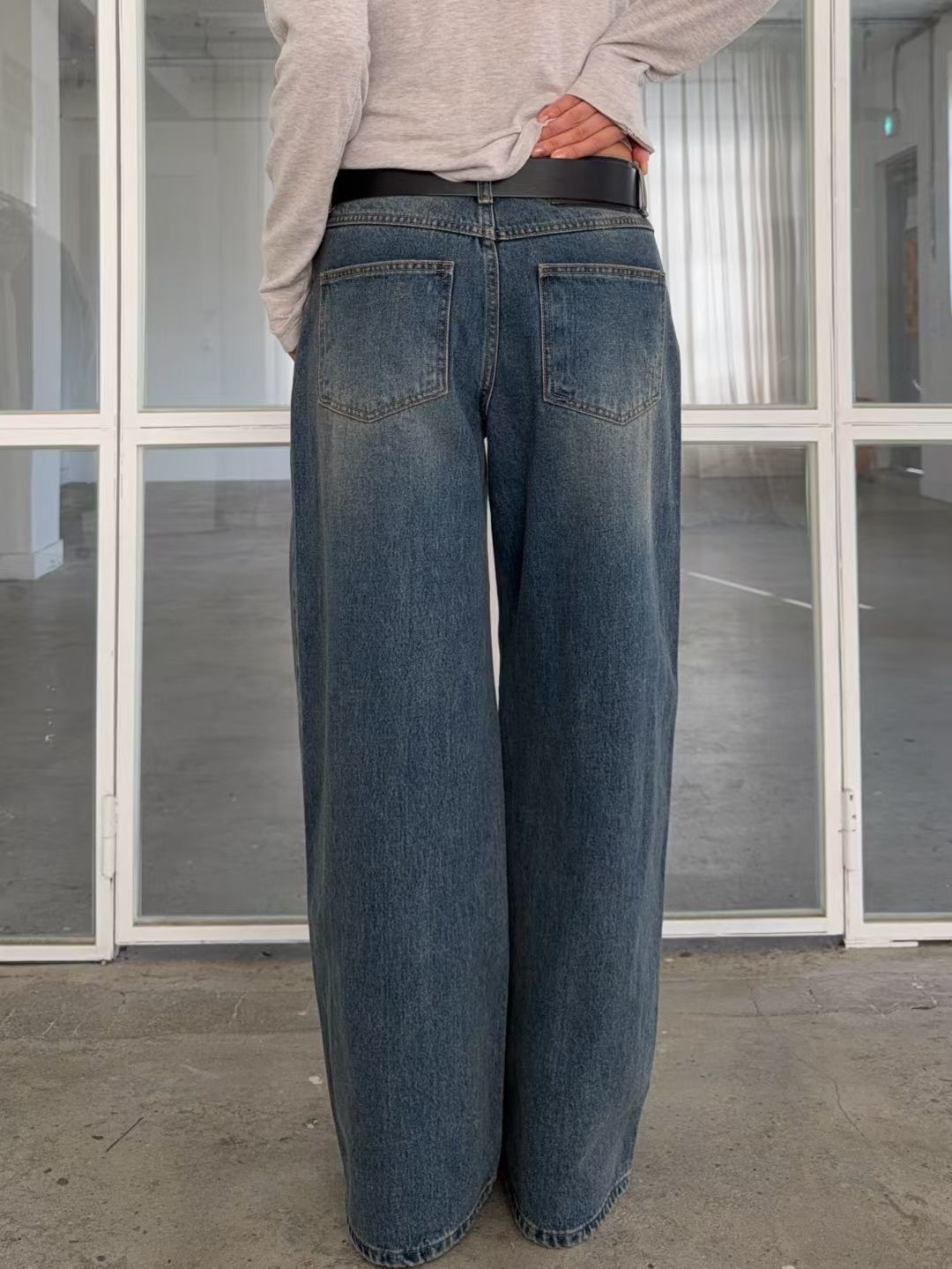 B07-日常款漂亮直筒牛仔褲(s/m/l)