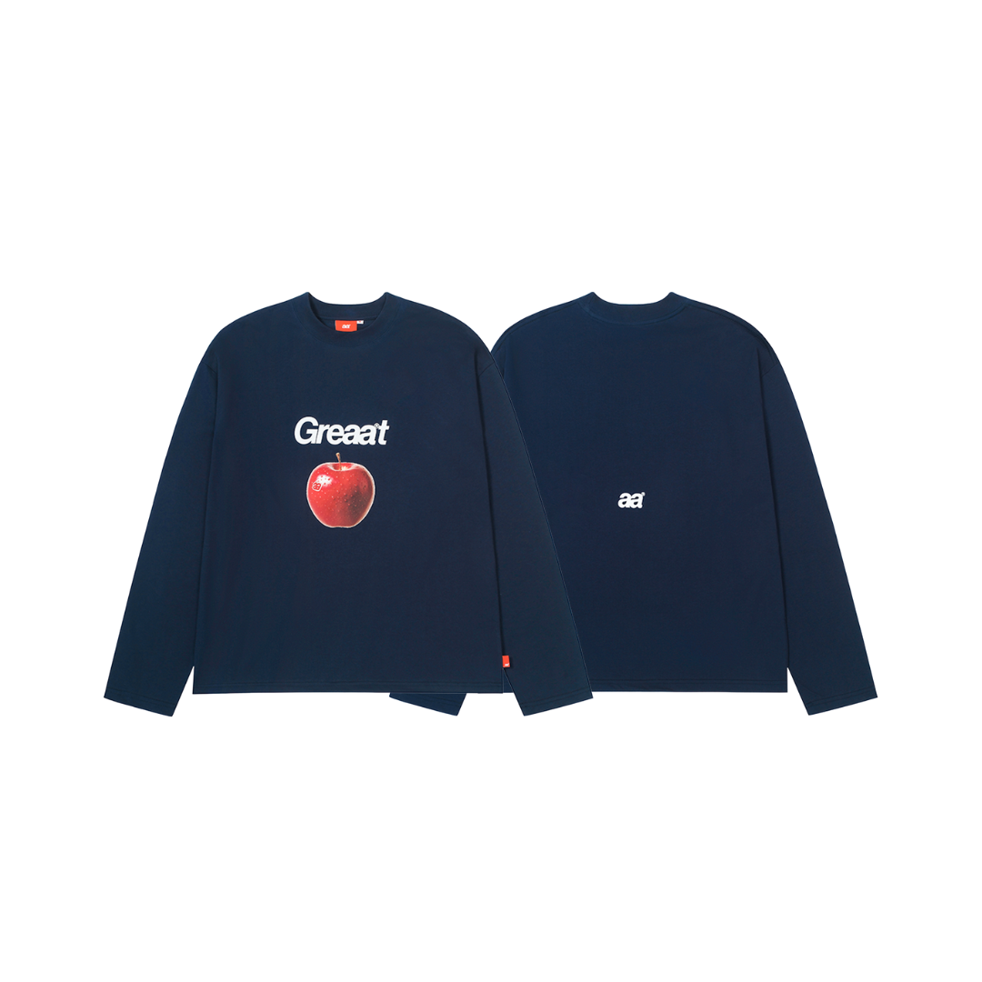 A.A Apple Graphic Tee 蘋果印花薄長袖