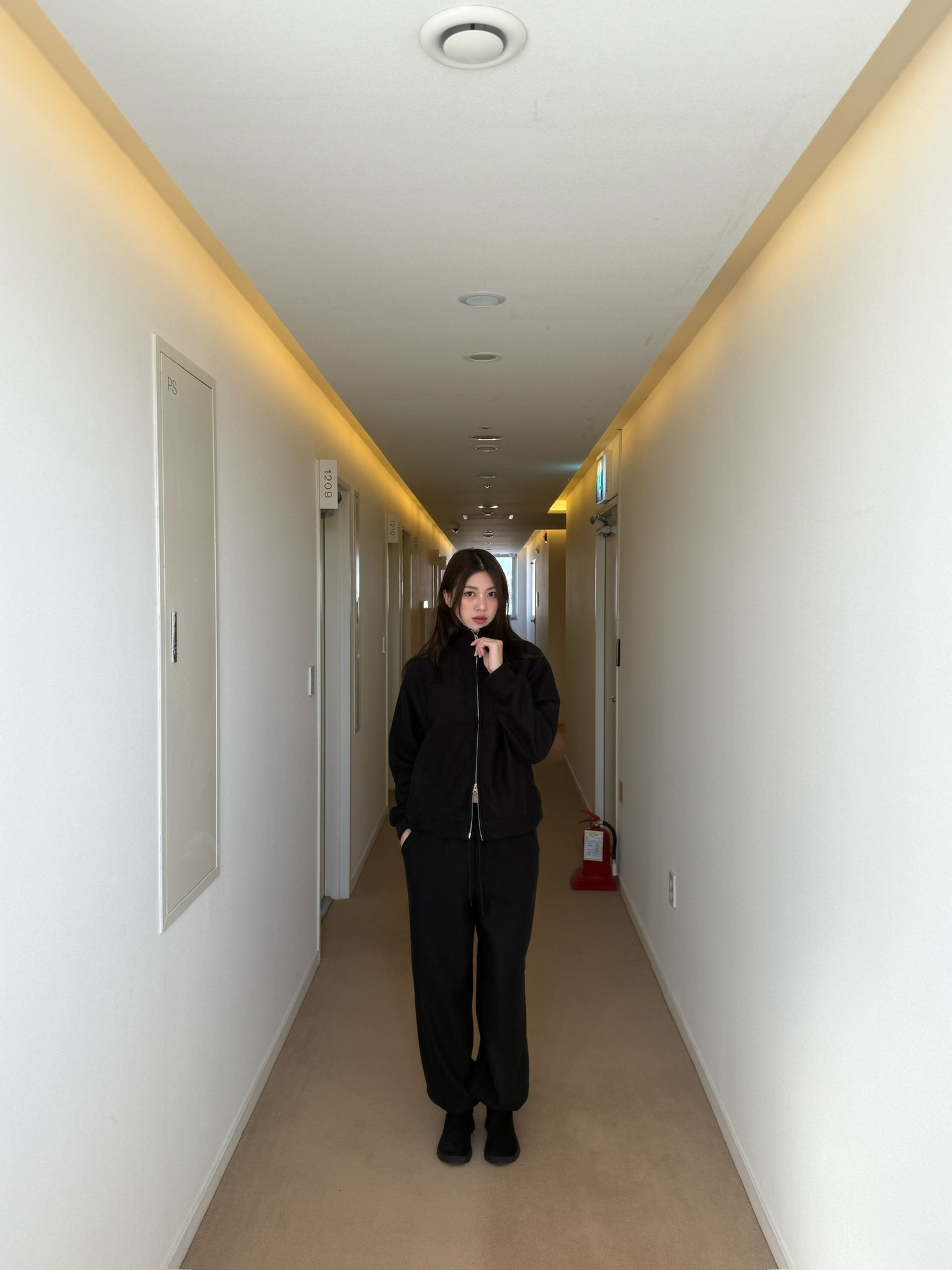 設計師舒服磨毛set(麻花白/黑)