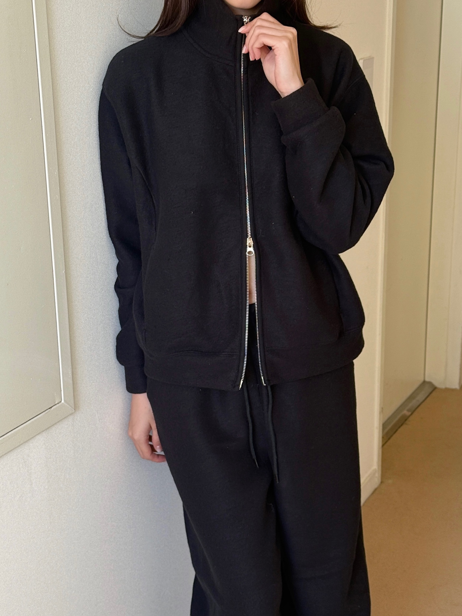 設計師舒服磨毛set(麻花白/黑)