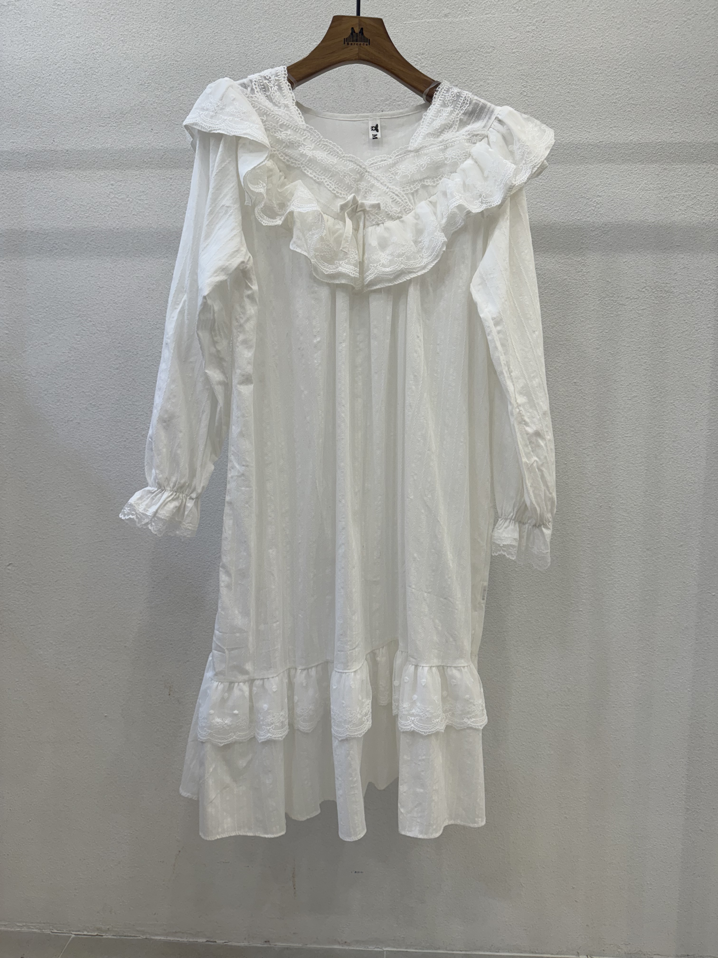 A1GR15 純白喱士睡裙