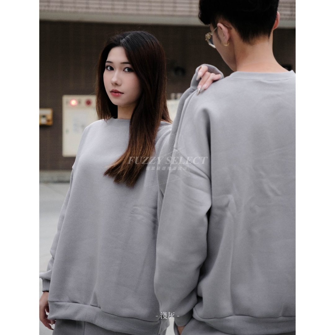 【逢甲 FUZZY】素面 刷毛 大學T 長T 舒服 好穿 衛衣 長袖 刷毛大學T