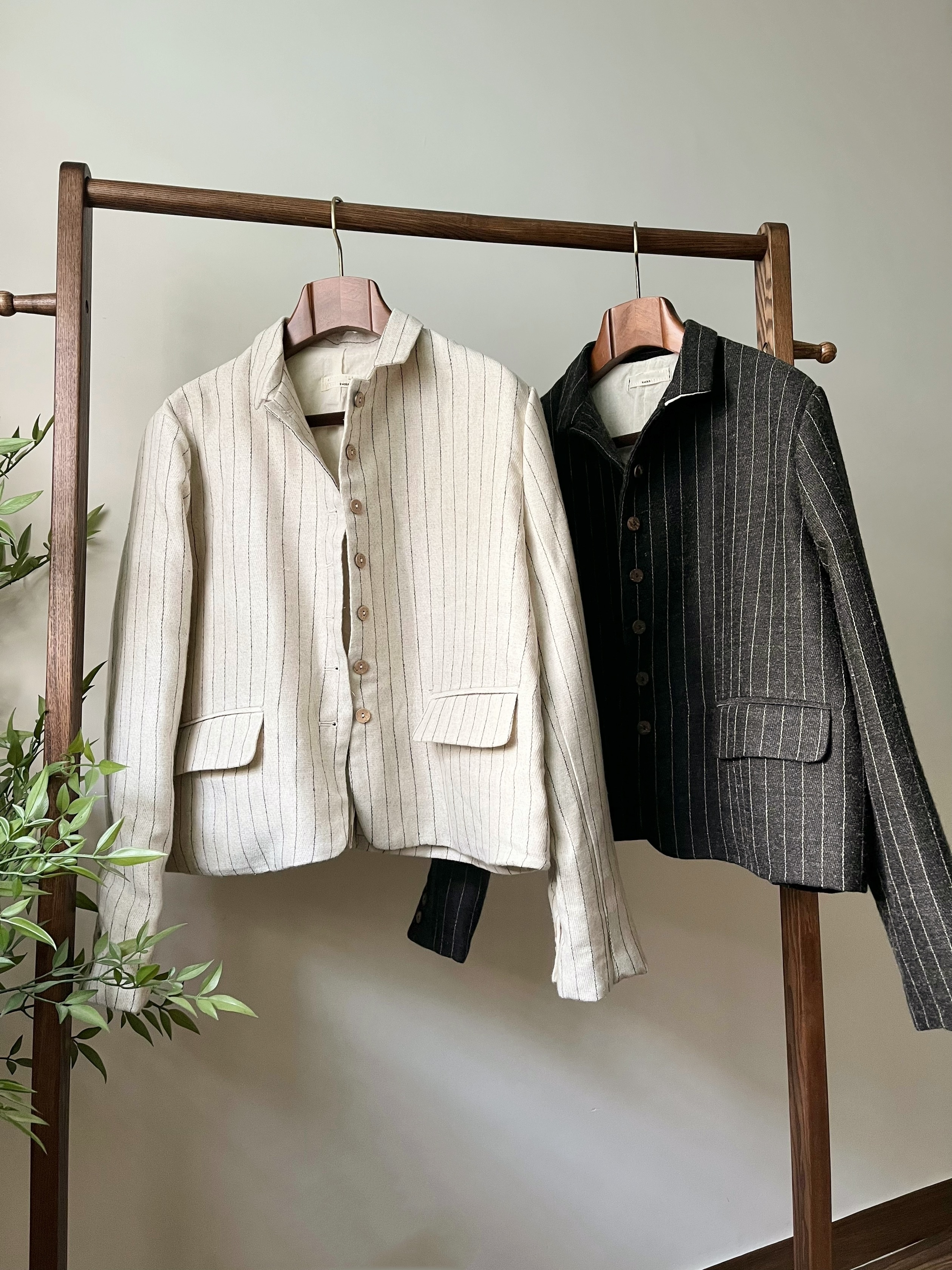 🌿條子山系西裝外套