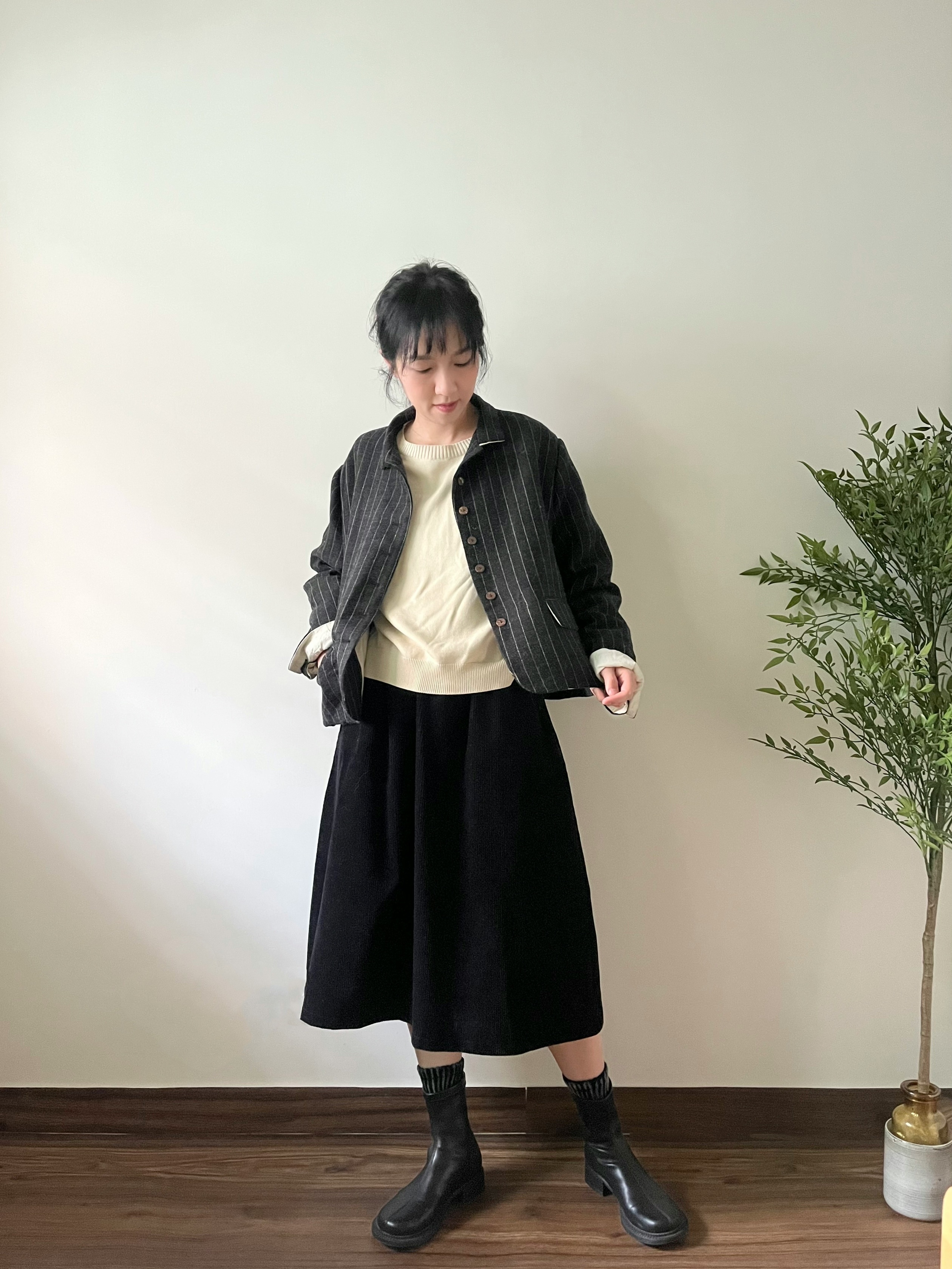 🌿條子山系西裝外套