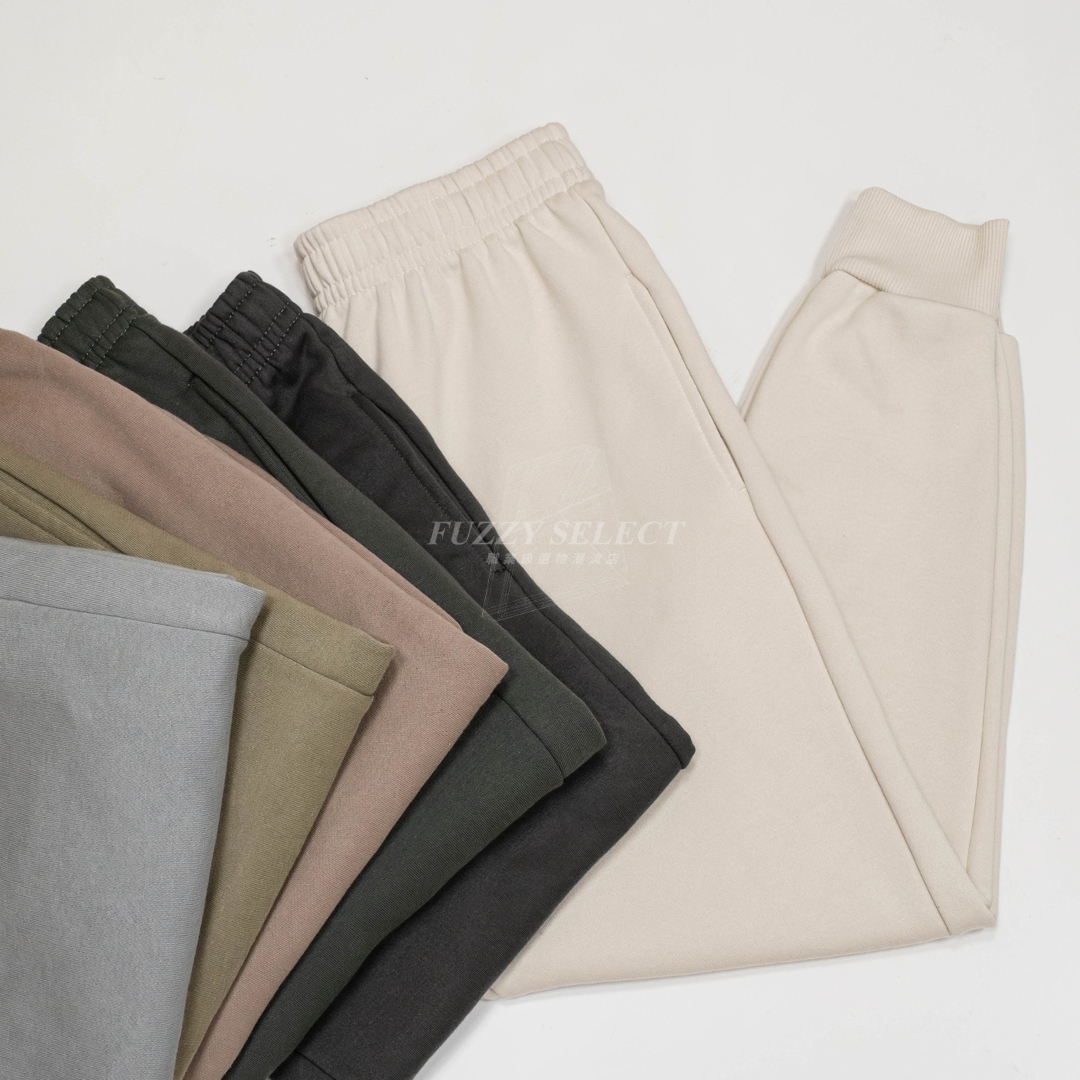 【逢甲 FUZZY】素面 刷毛 長褲 刷毛棉褲 棉長褲 棉質長褲 縮口褲 縮口棉褲 休閒棉褲 休閒長褲