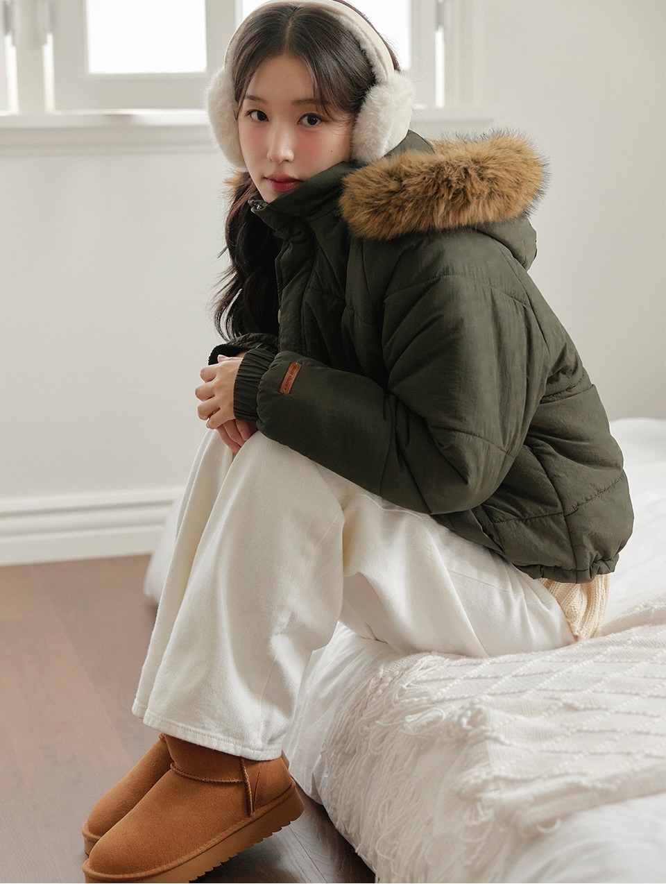 限時優惠＊Marie Claire Fur Hood Button Padding (2 Colours)