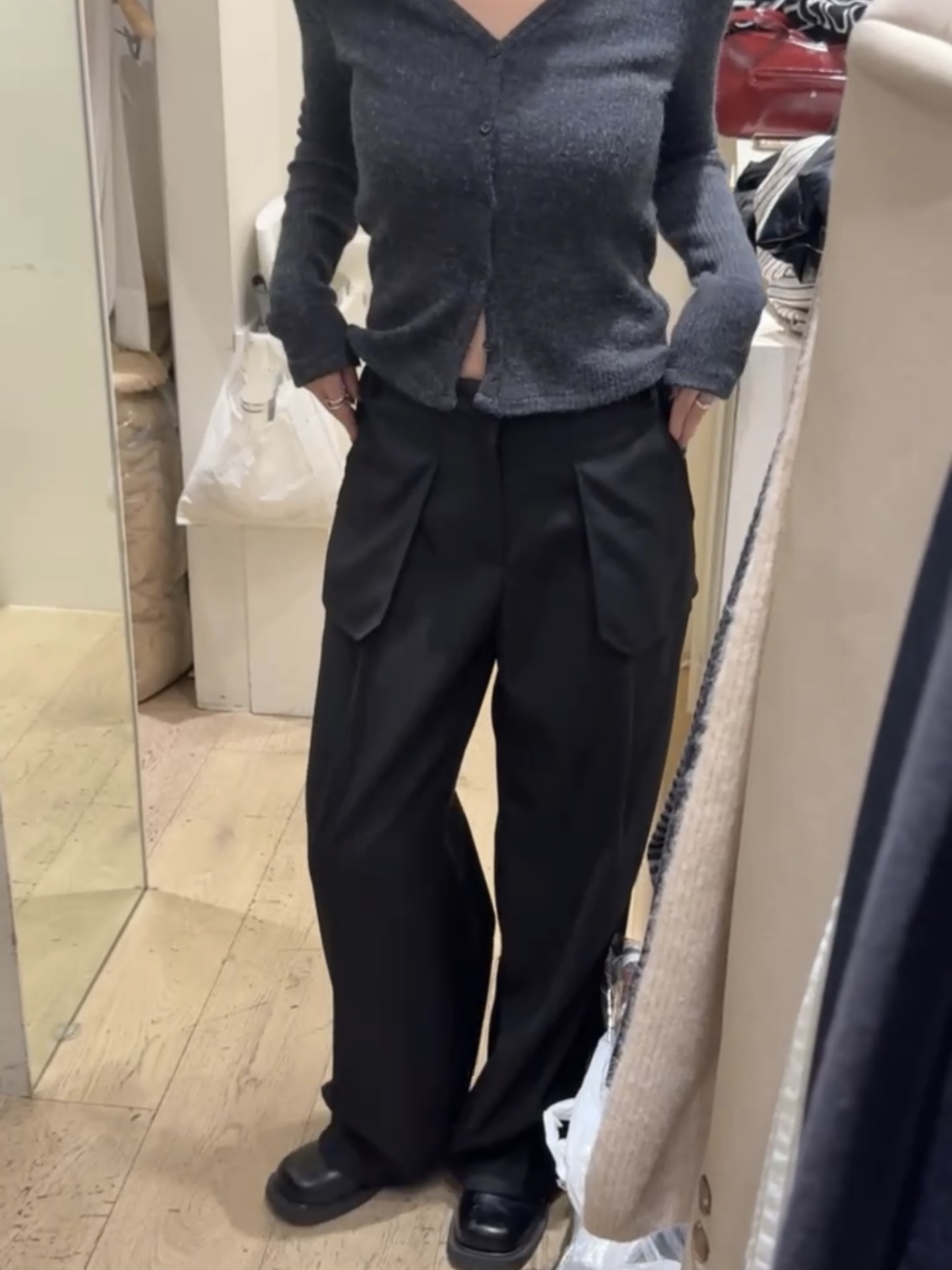 限量特賣款! A06-小造型屁裙率性西褲