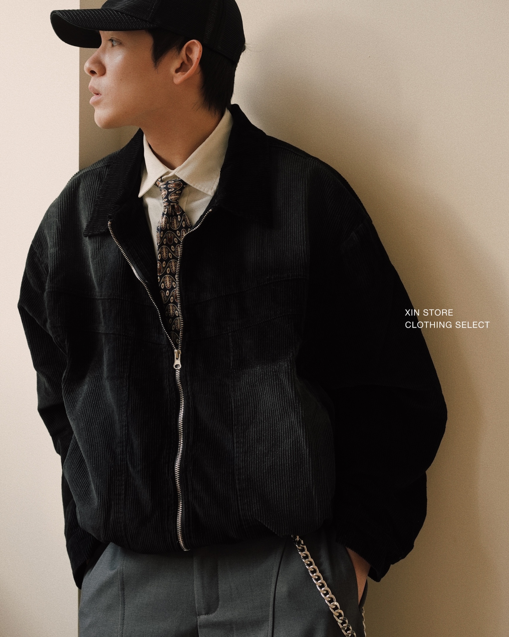 <燈燈燈等>XIN SELECT 燈芯絨 刷洗 翻領 外套 二色 99068