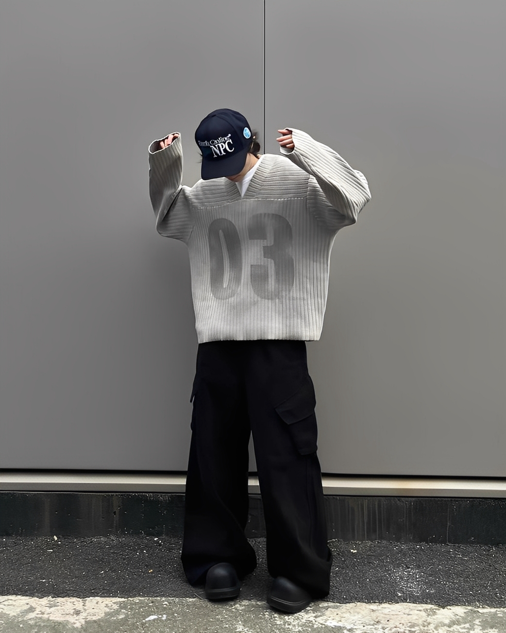 美式 復古 03 V領 針織 毛衣