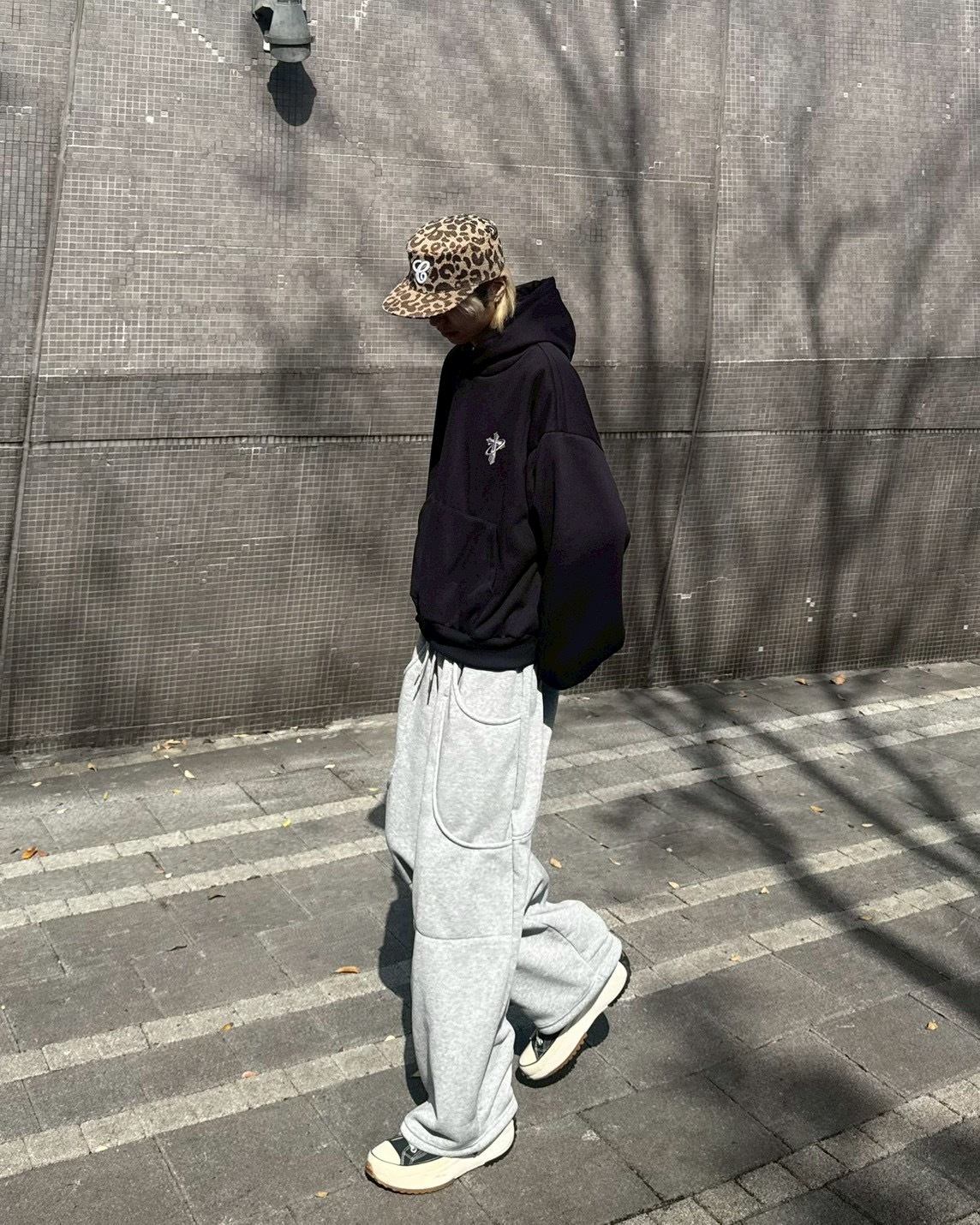 立體 弧線 大口袋 刷毛 棉褲