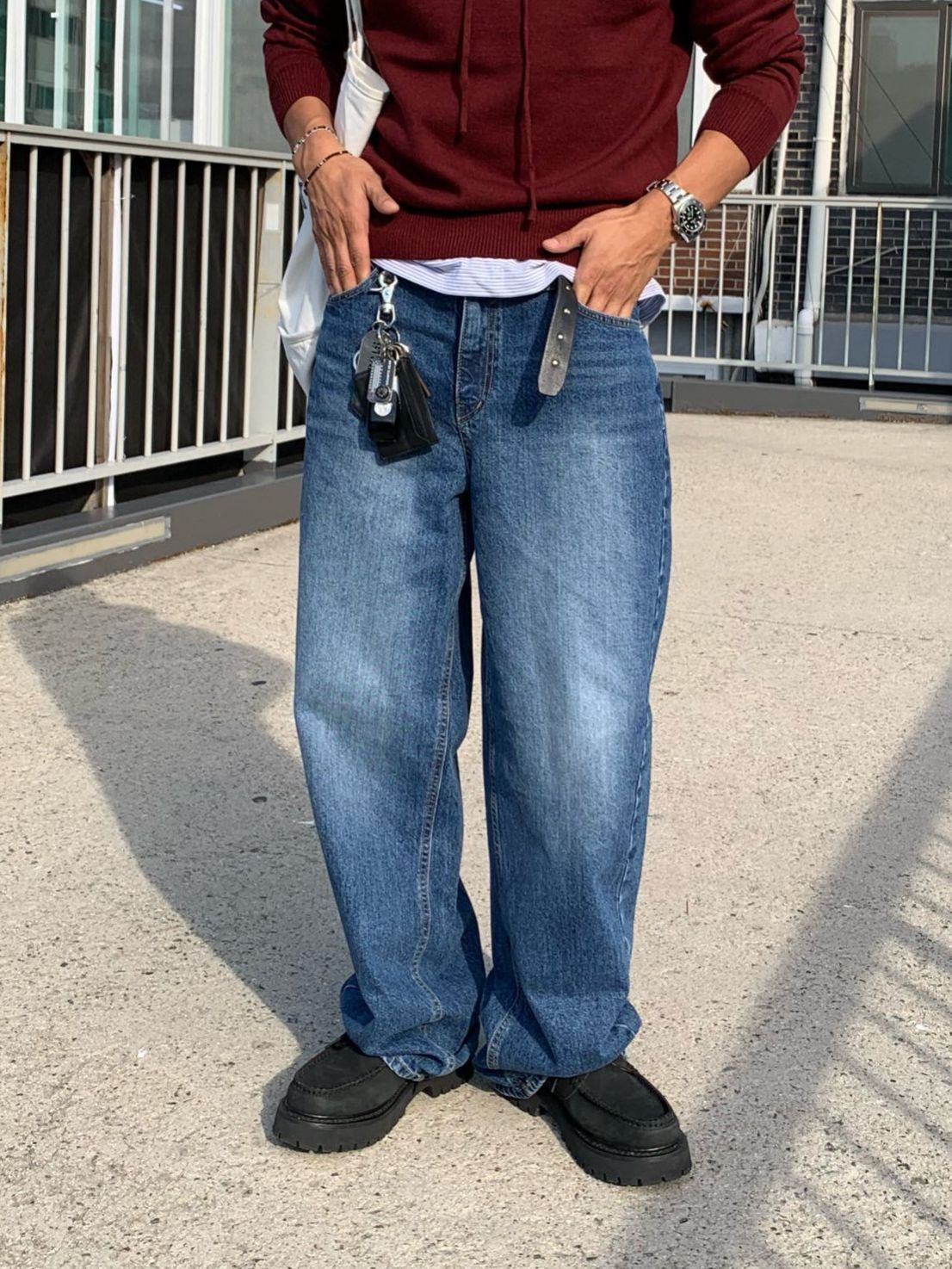 洗水鬆身牛仔褲 MENTO-015P