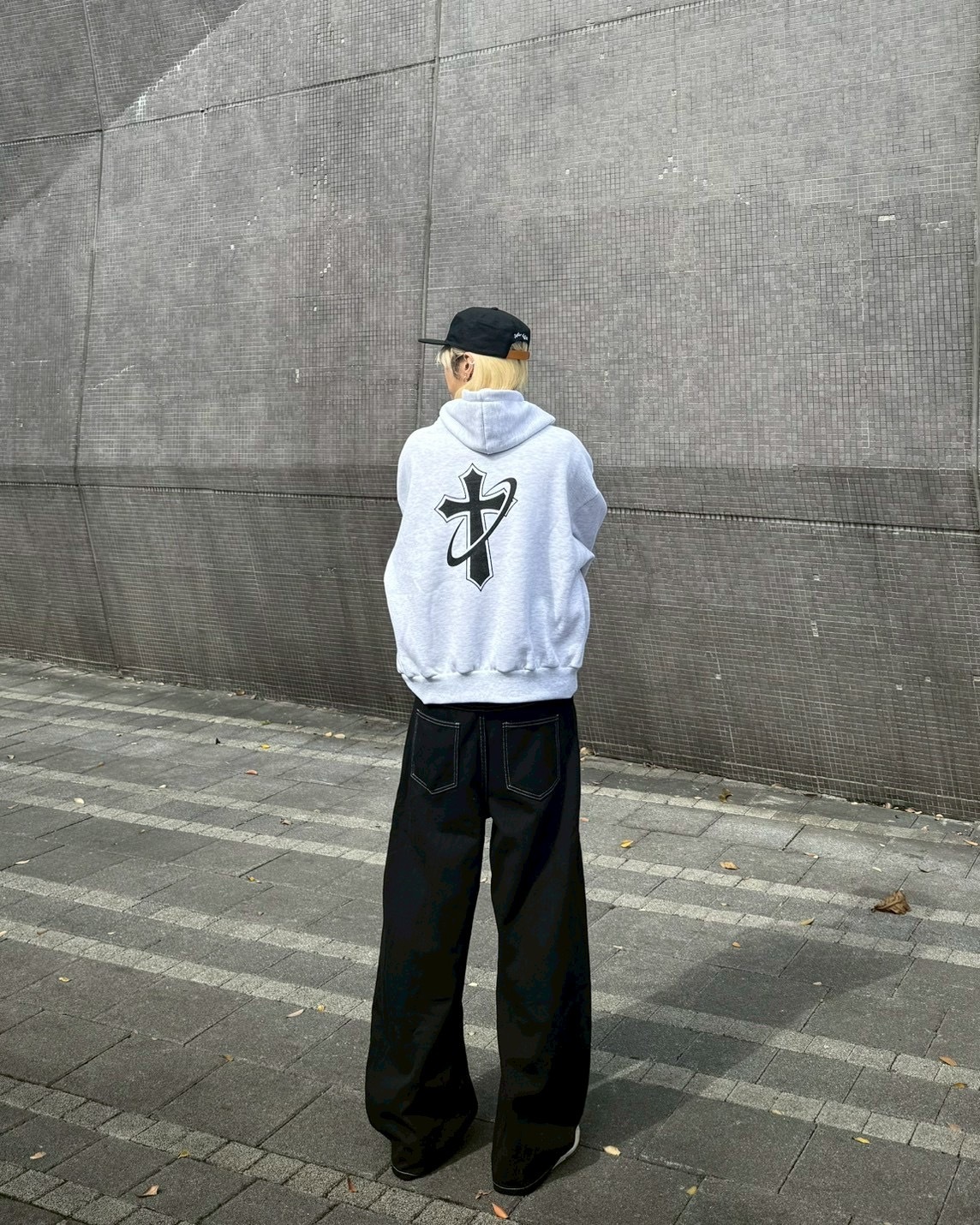 斑駁 字體 彎刀 牛仔 長褲 彎刀褲