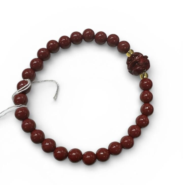 A39 六合生肖6mm硃砂手串